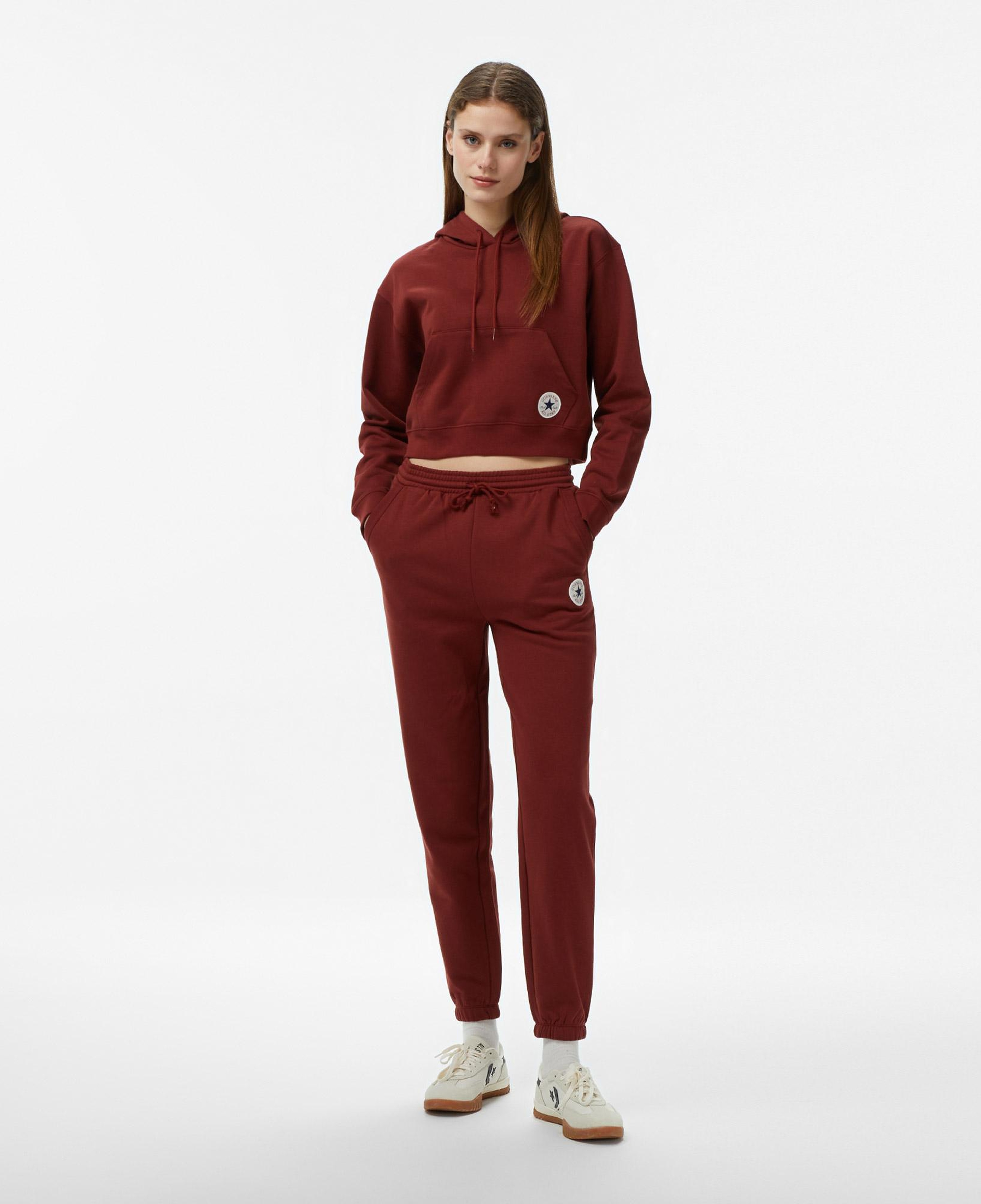 Converse Classic Kadın Bordo Crop Sweatshirt