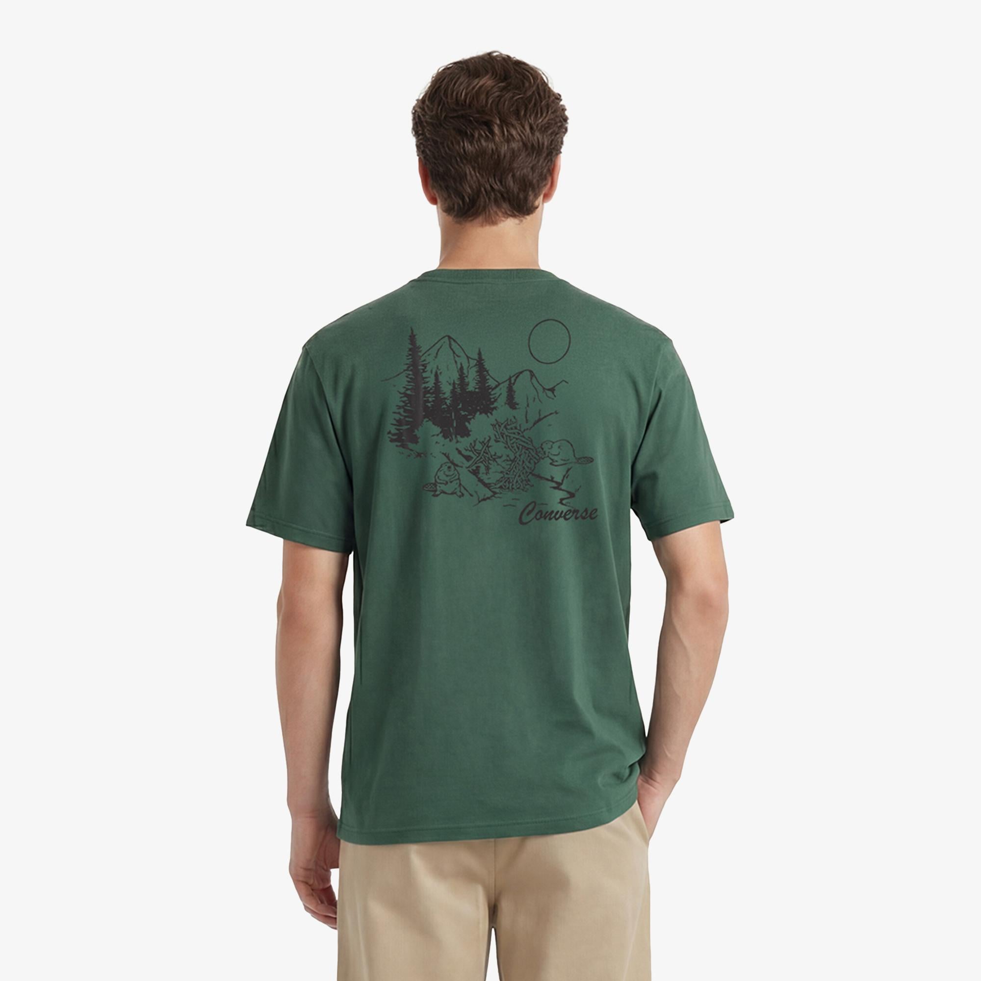 Converse Classic Erkek Gri T-Shirt