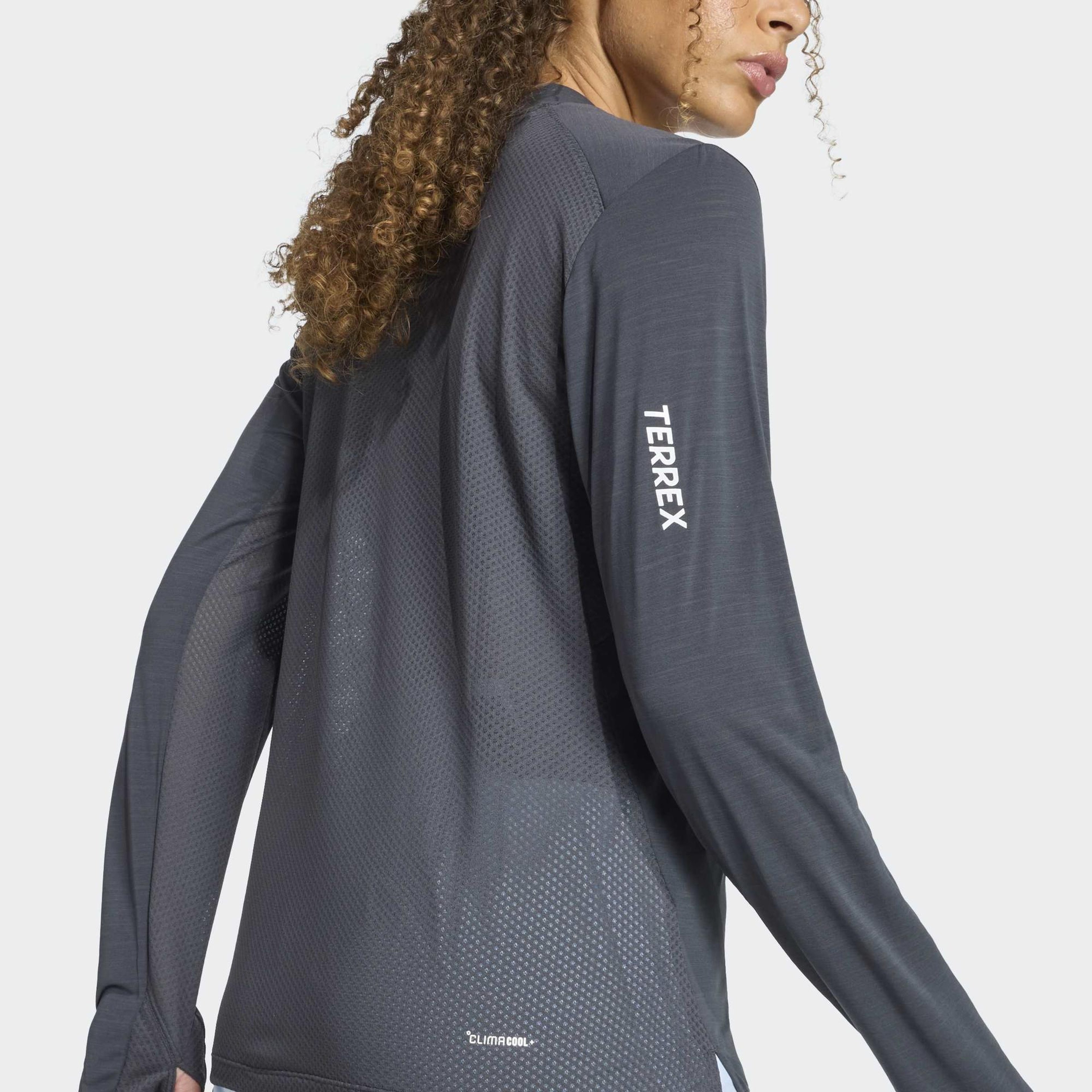 adidas Terrex Xperior Climacool+ Kadın Gri Koşu T-Shirt