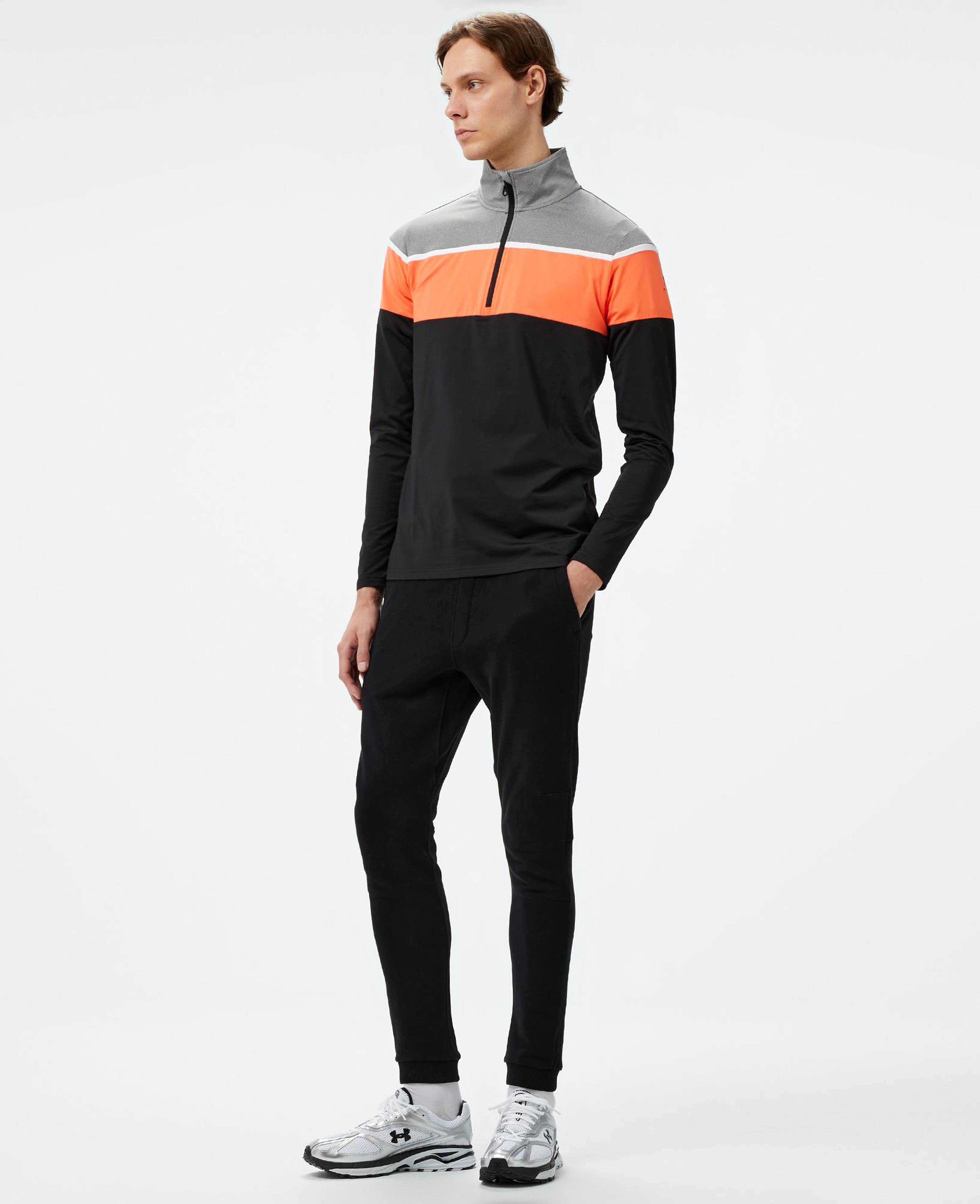 McKinley Diego II Half Zipped Erkek Siyah/Turuncu Üst