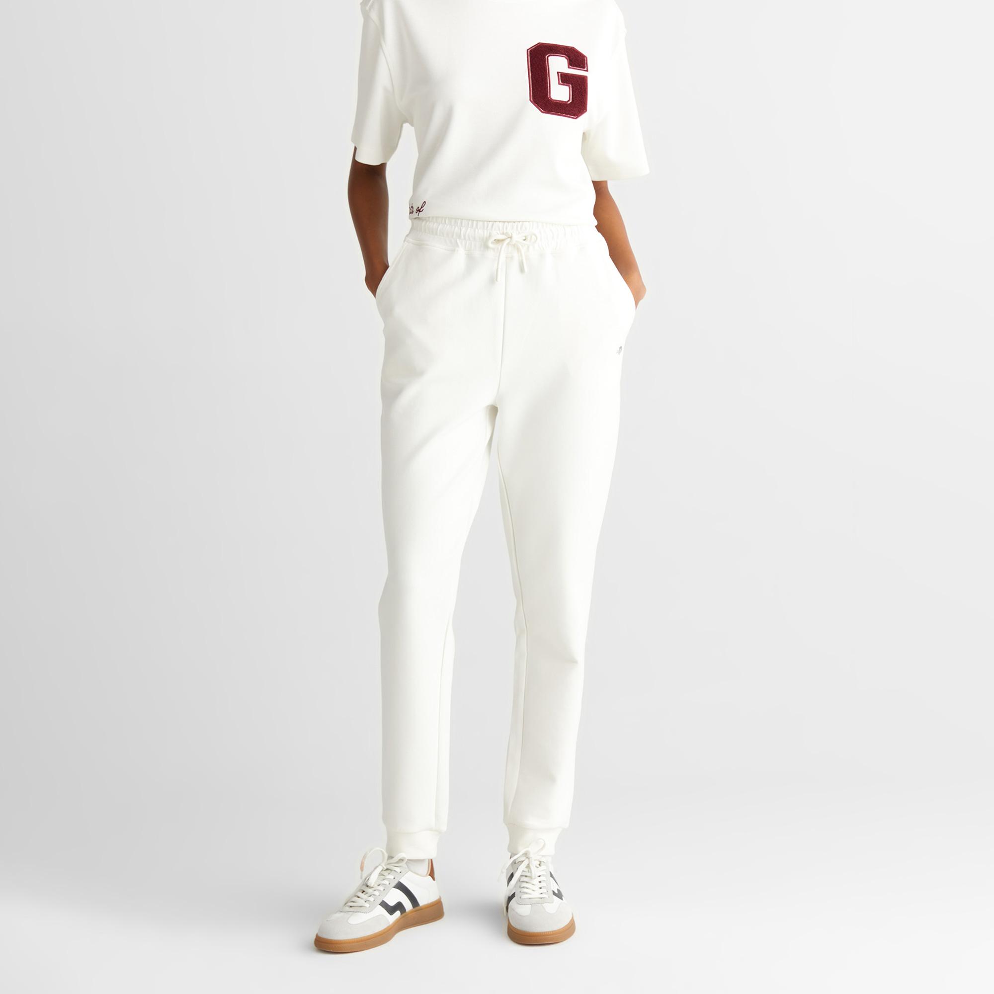 GANT Kadın Beyaz Regular Fit Eşofman Altı