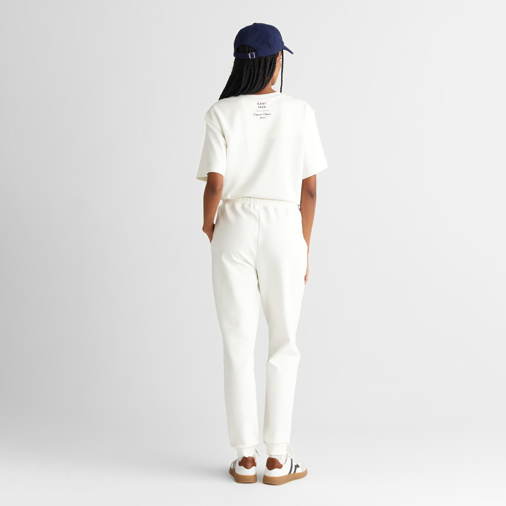 GANT Kadın Beyaz Regular Fit Eşofman Altı