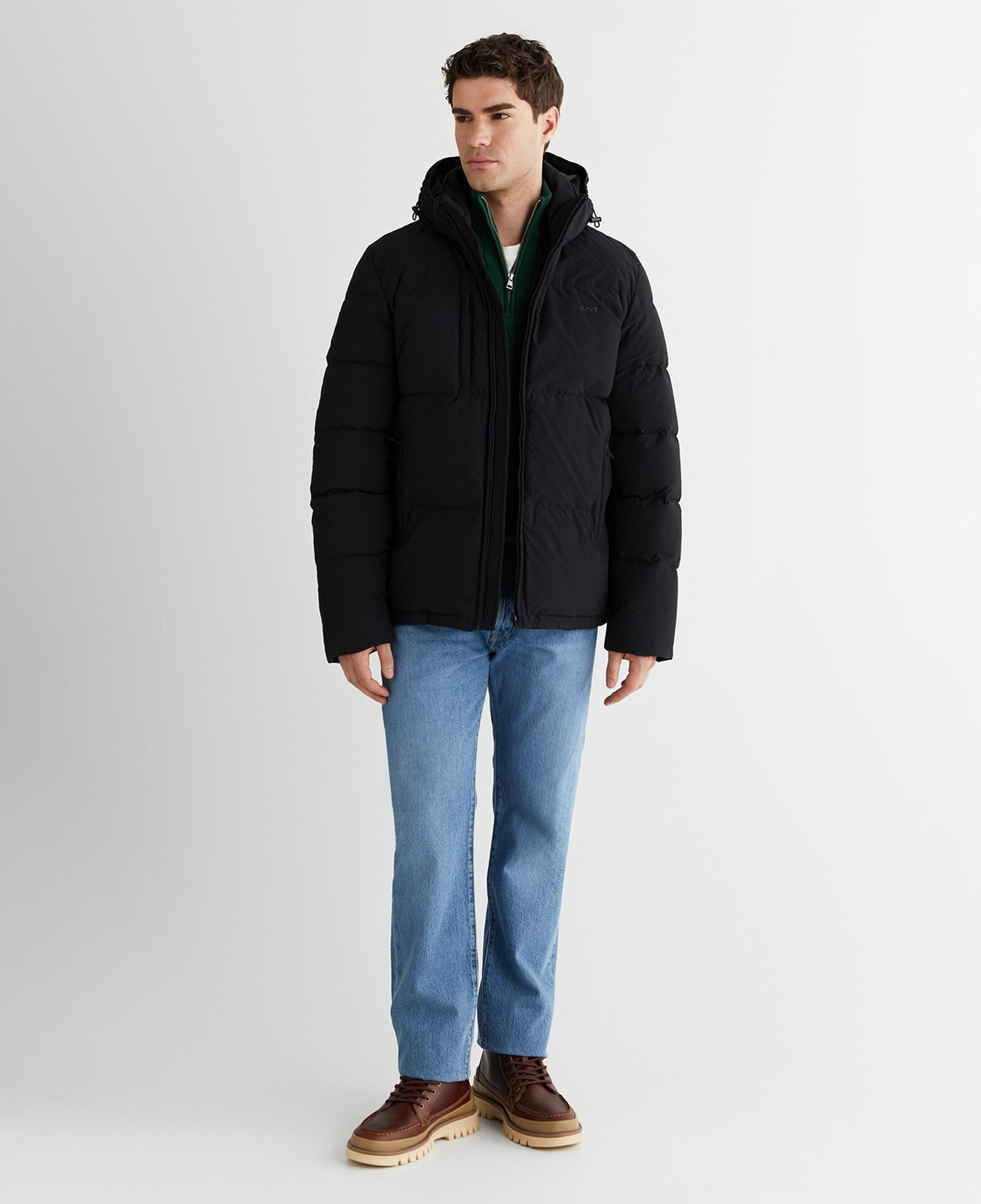 GANT Erkek Siyah Regular Fit Fermuarlı Mont