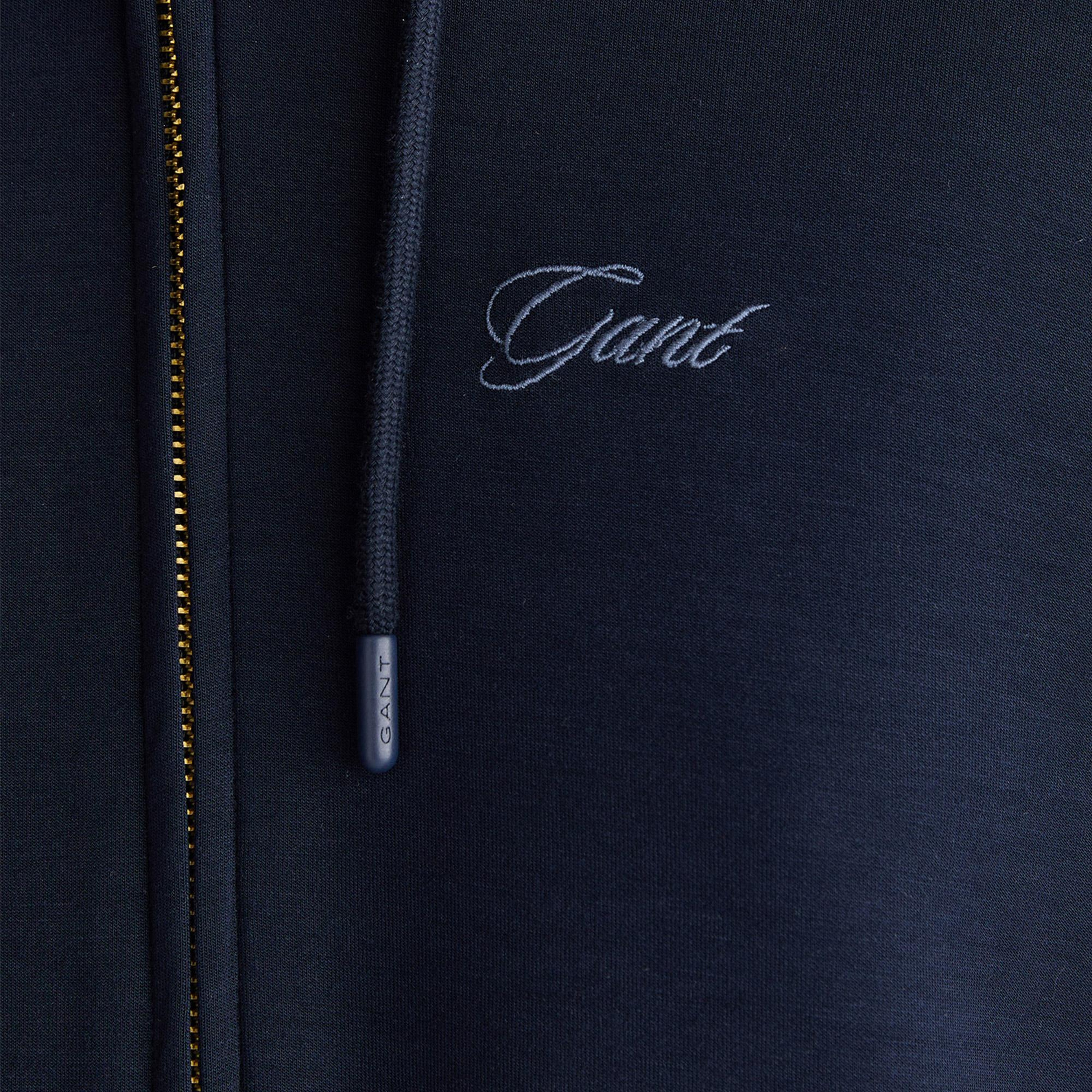GANT Kadın Lacivert Standart Fit Kapüşonlu Sweatshirt