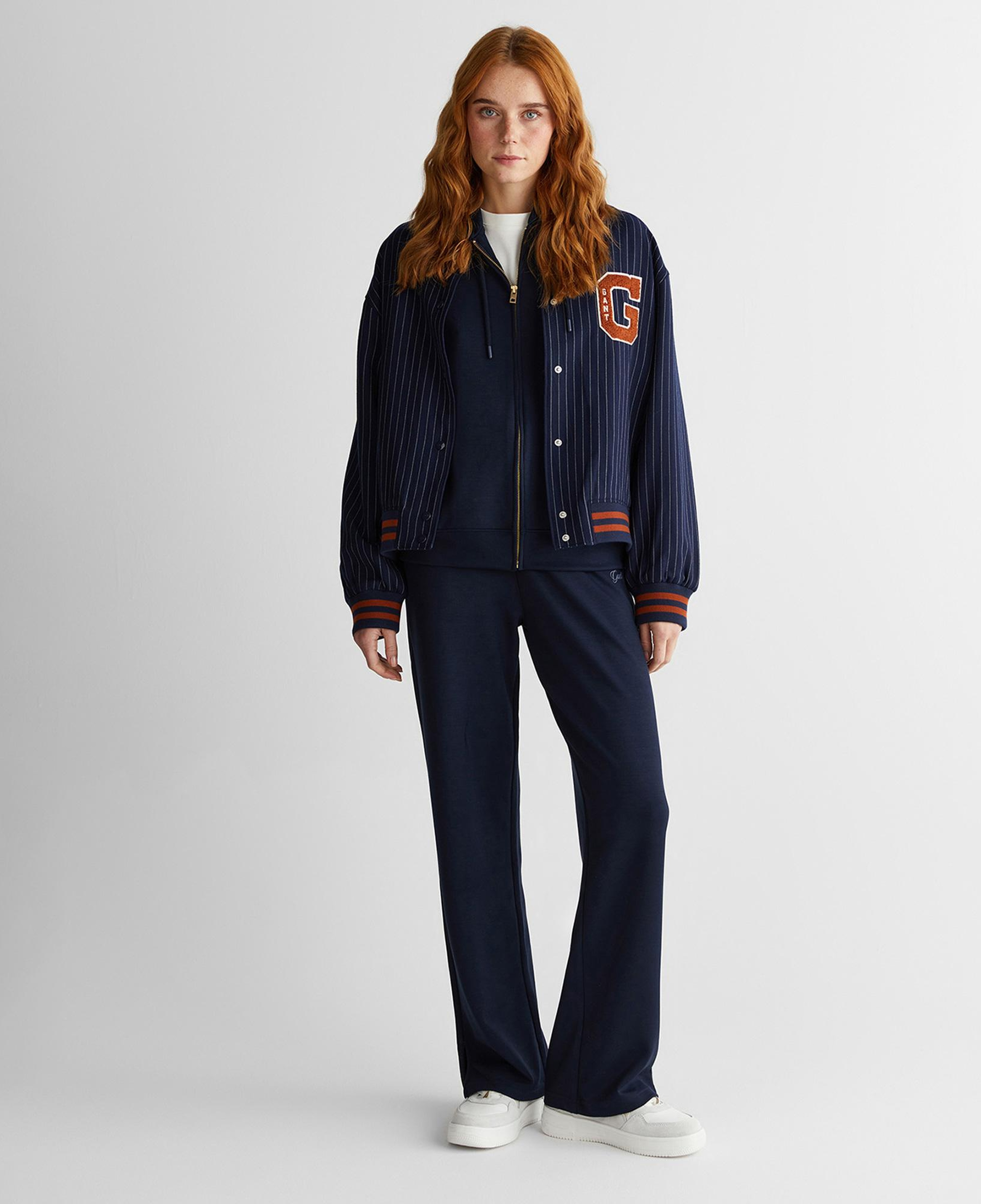 GANT Kadın Lacivert Standart Fit Yün Mont