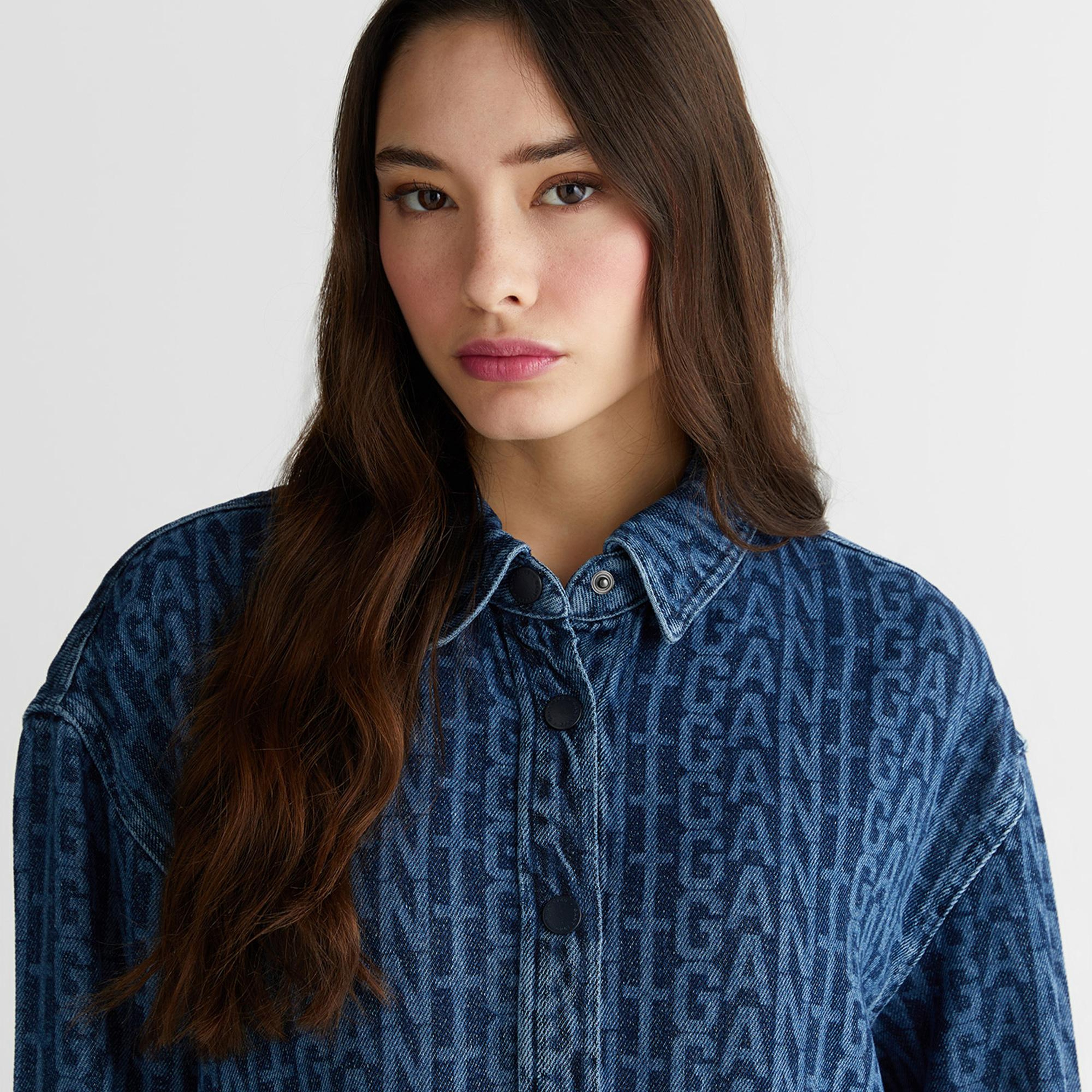 GANT Kadın Mavi Regular Fit Kot Ceket