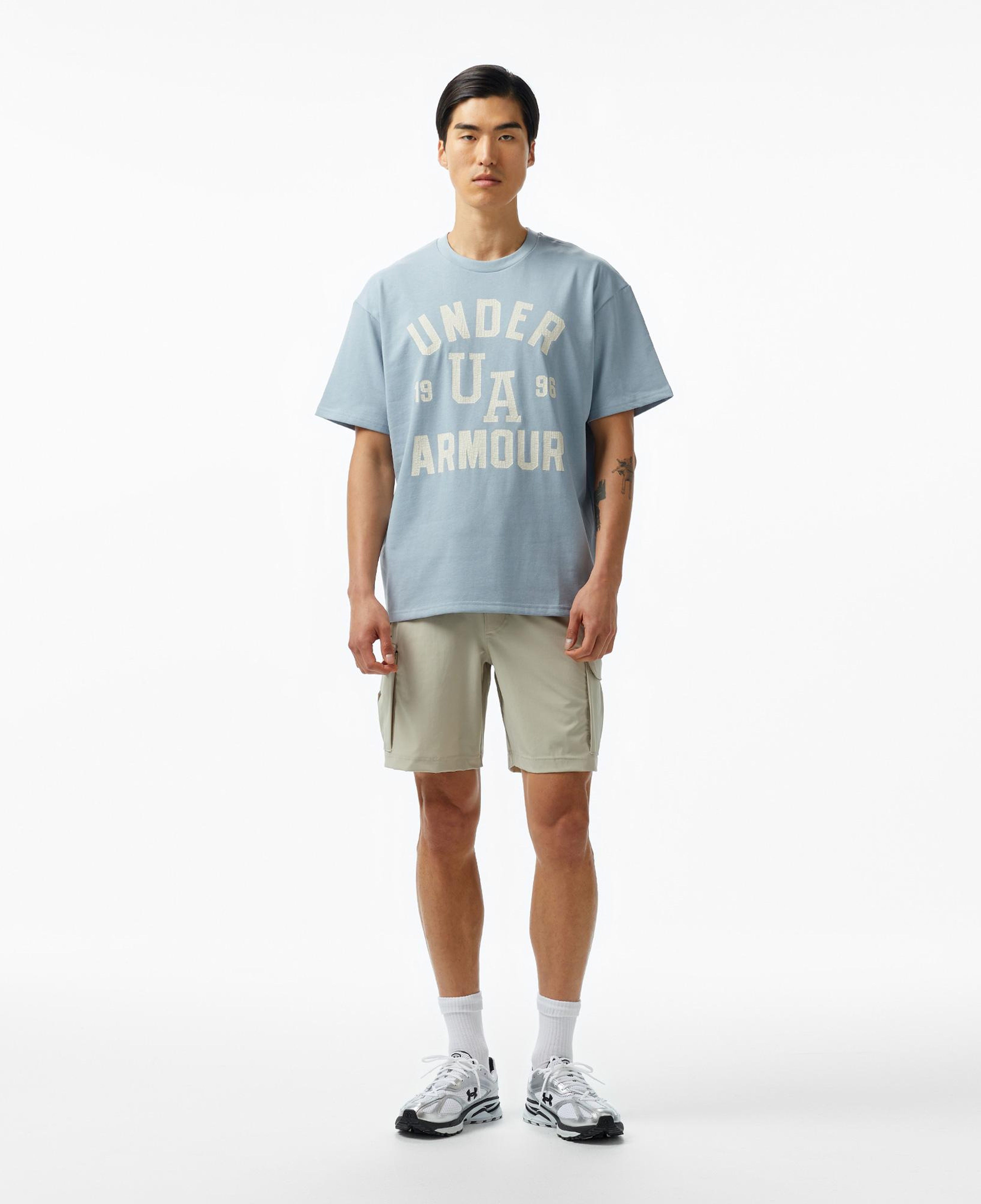 Under Armour Heavyweight Varsity Oversize Erkek Mavi T-Shirt