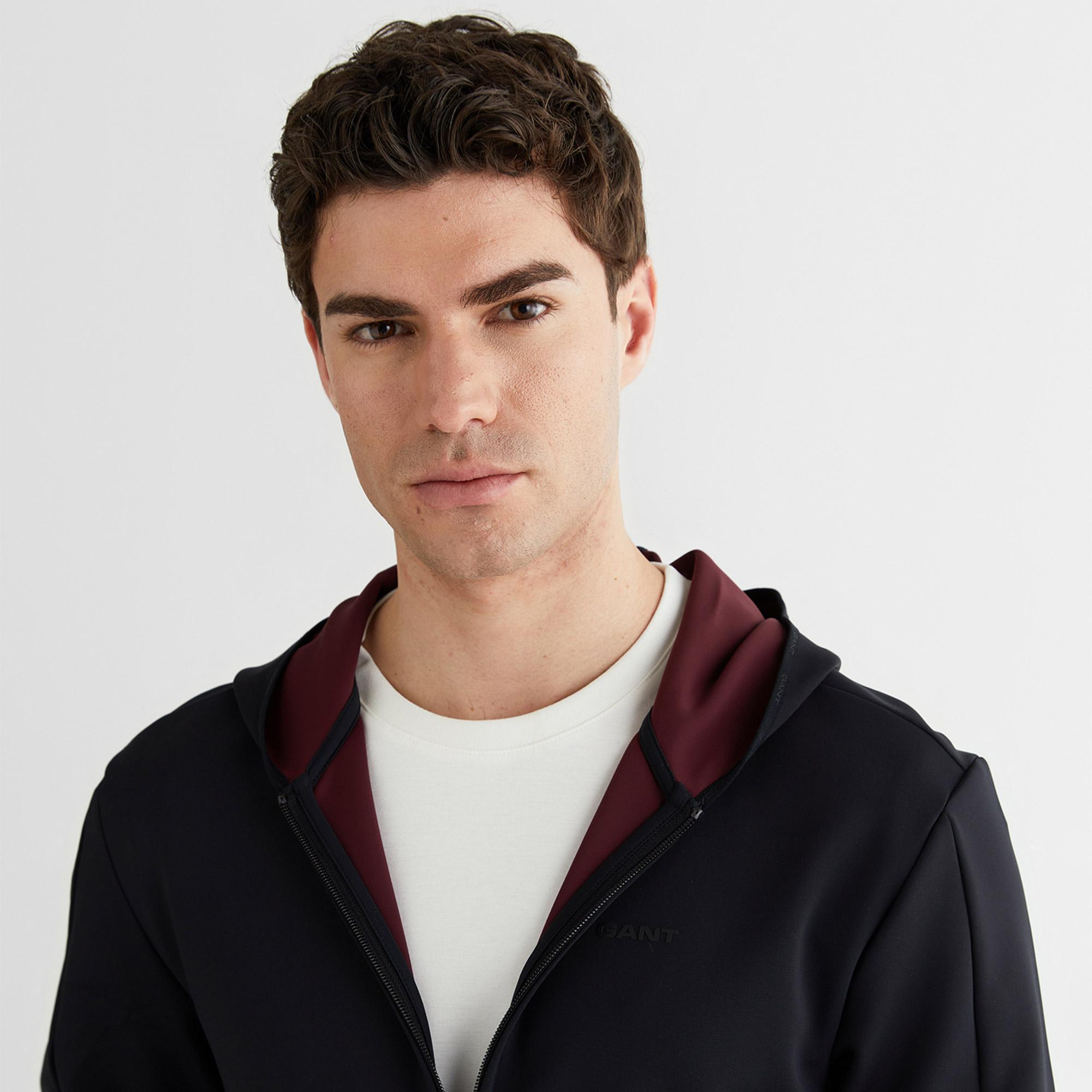 GANT Erkek Siyah Regular Fit Fermuarlı Ceket