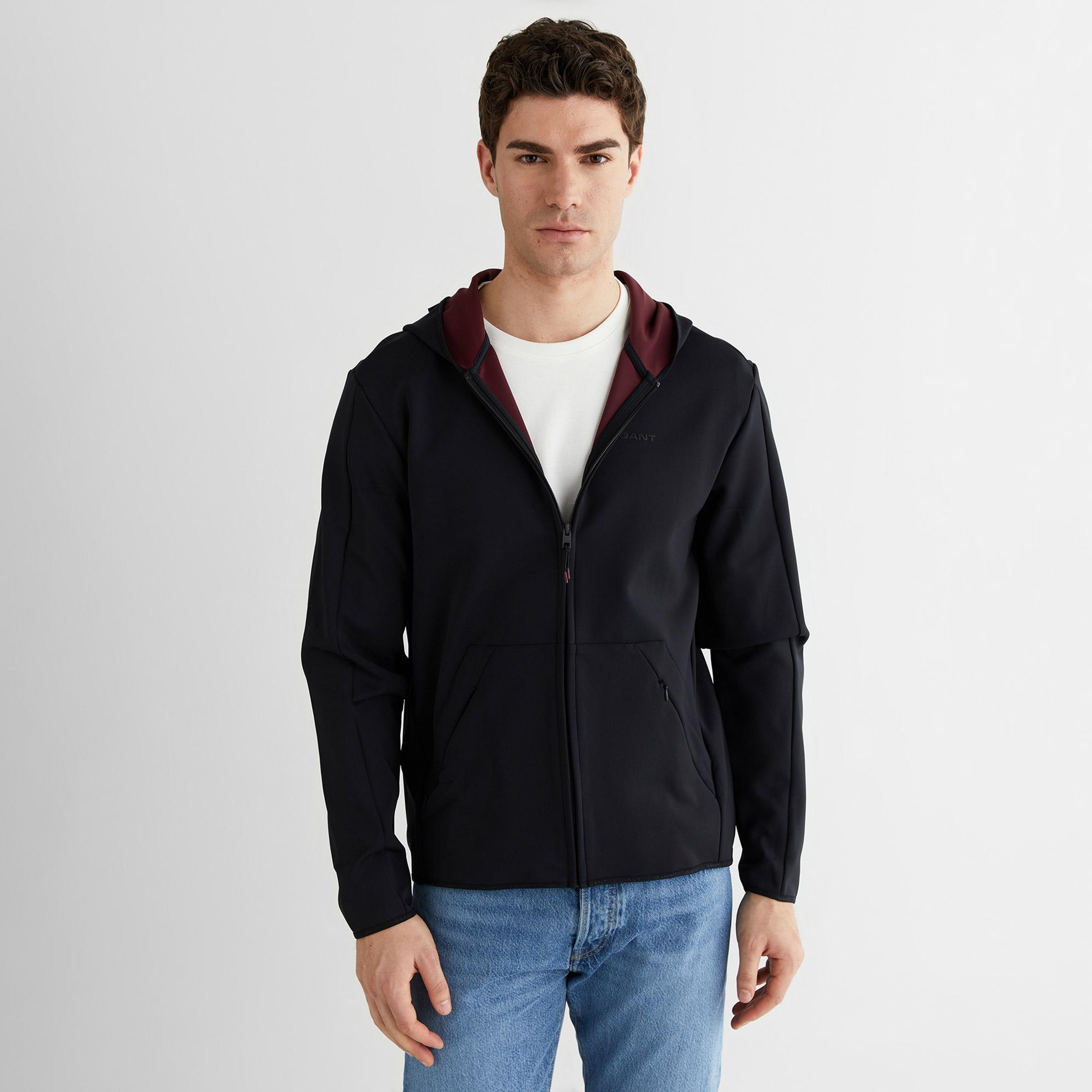 GANT Erkek Siyah Regular Fit Fermuarlı Ceket