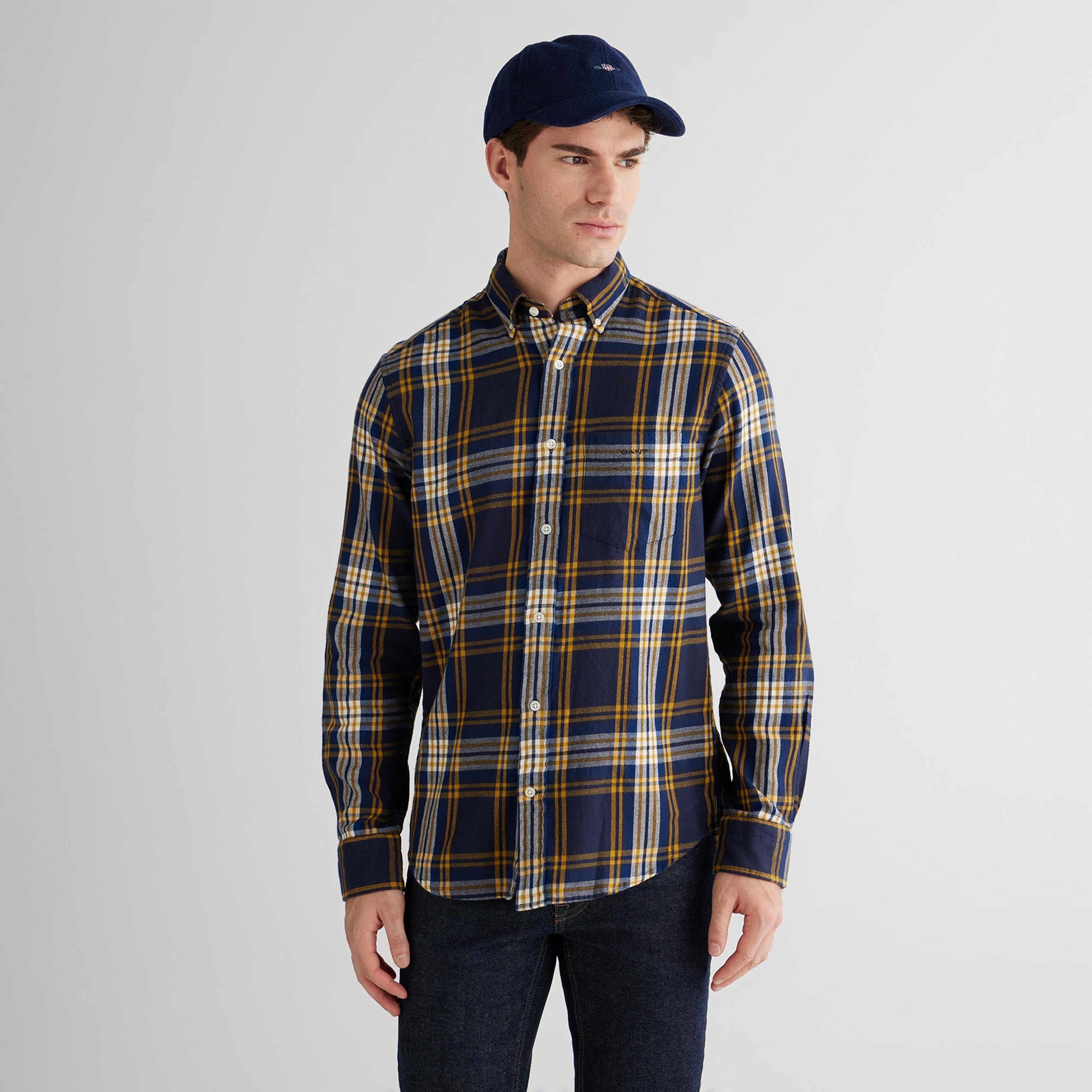GANT Erkek Lacivert Regular Fit Düğmeli Gömlek