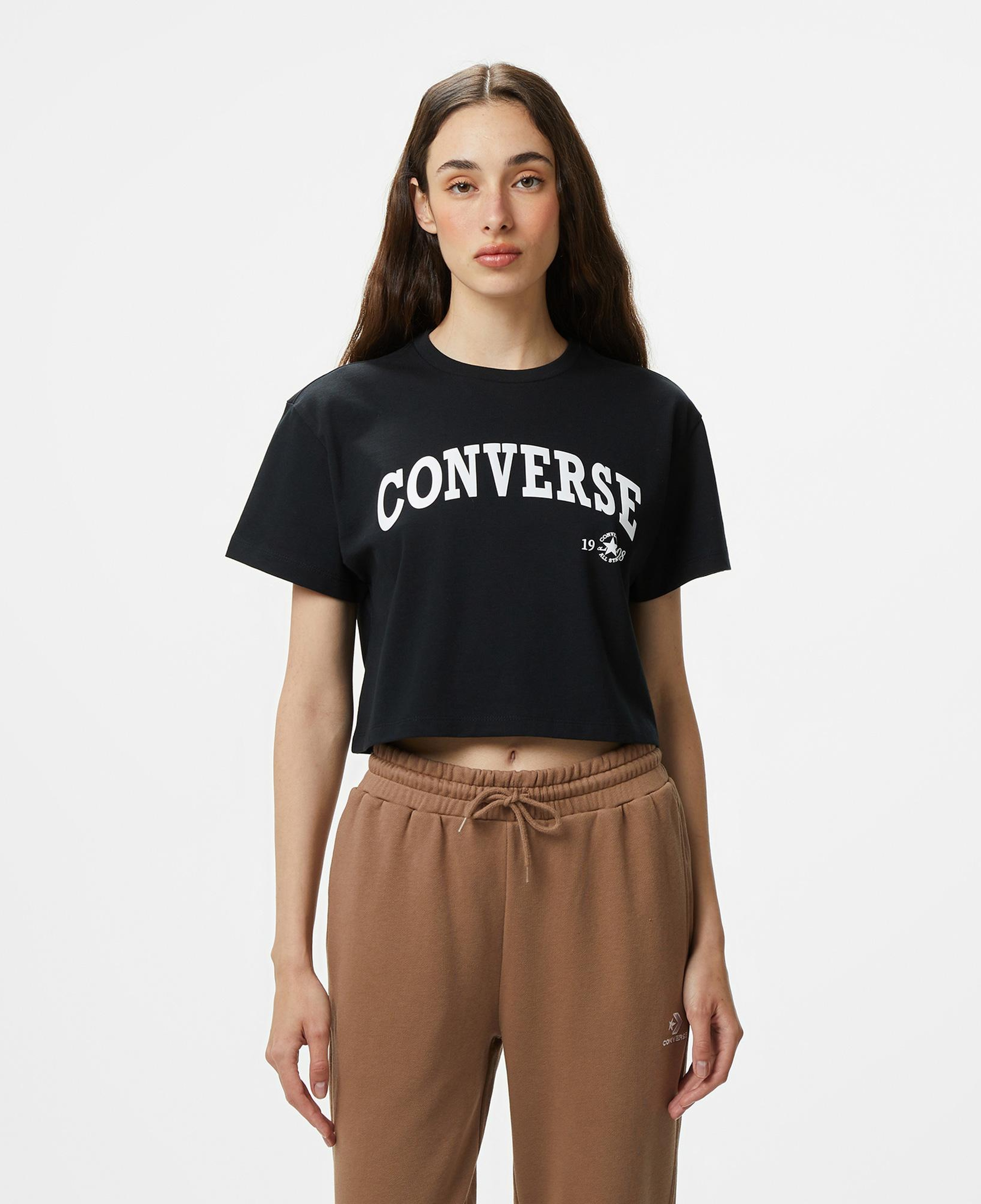 Converse Retro Chuck Kadın Siyah T-Shirt