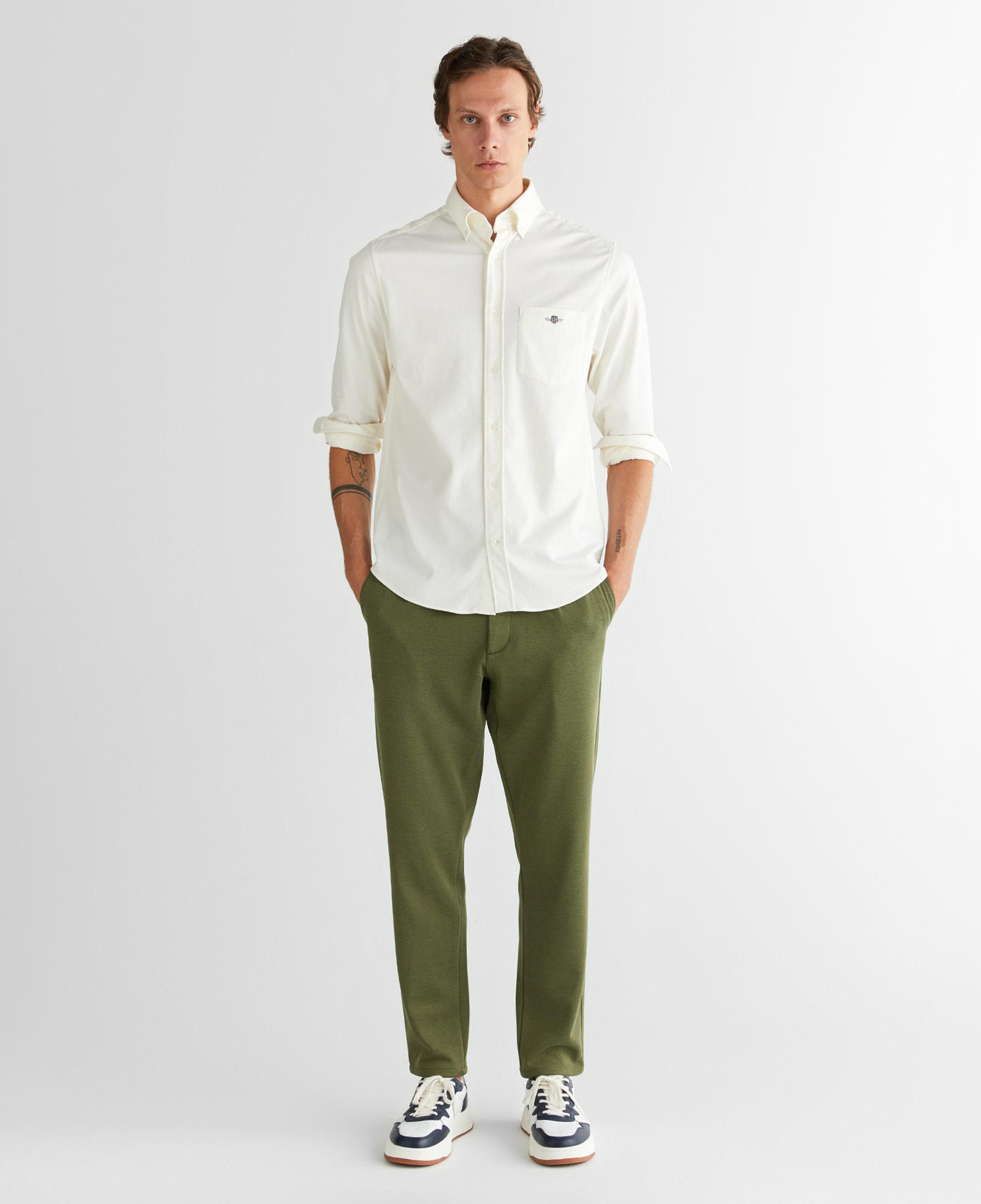 Gant Erkek Krem Regular Fit Düğmeli Yaka Gömlek