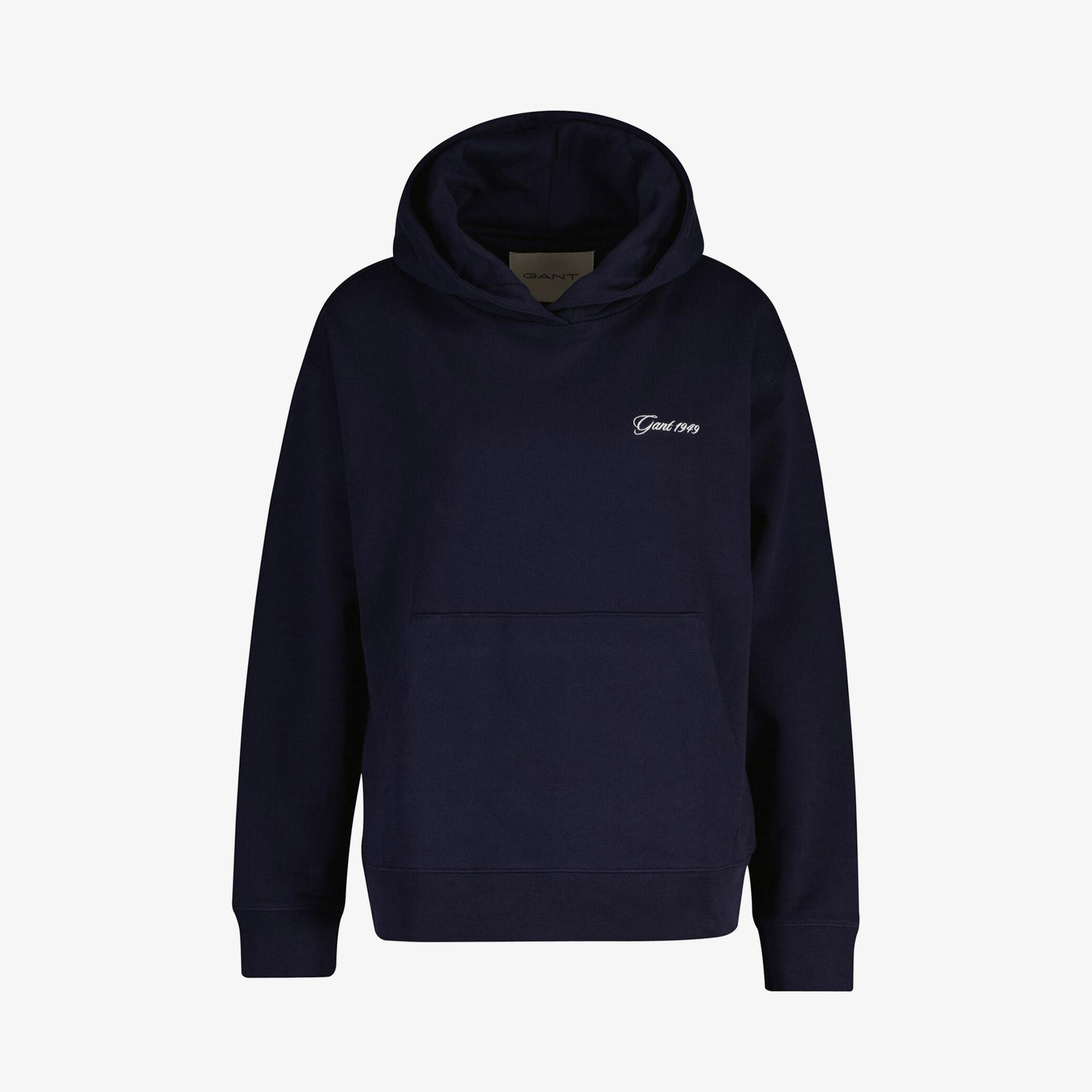 GANT Kadın Lacivert Regular Fit Kapüşonlu Sweatshirt