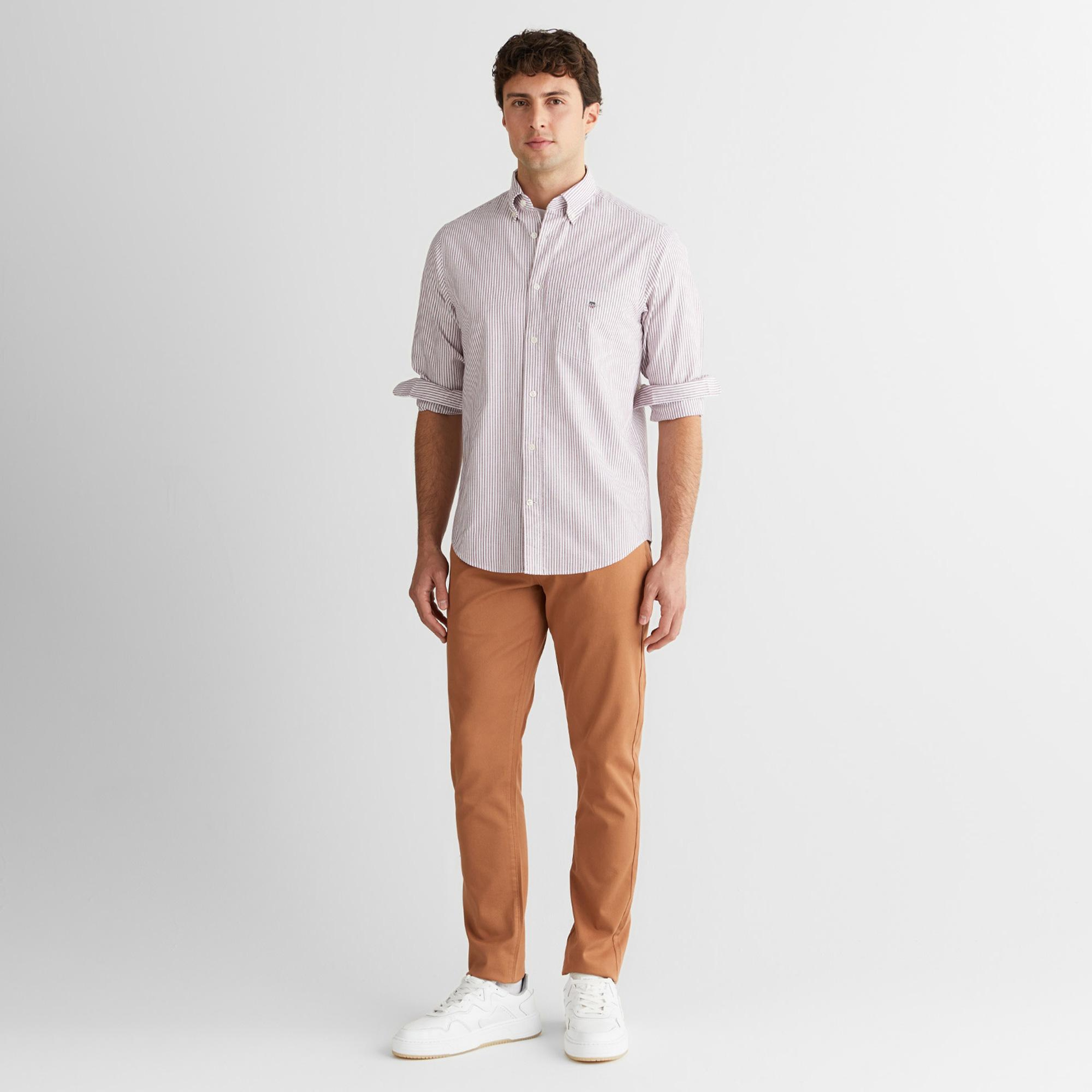 GANT Erkek Kahverengi Slim Fit Pantolon