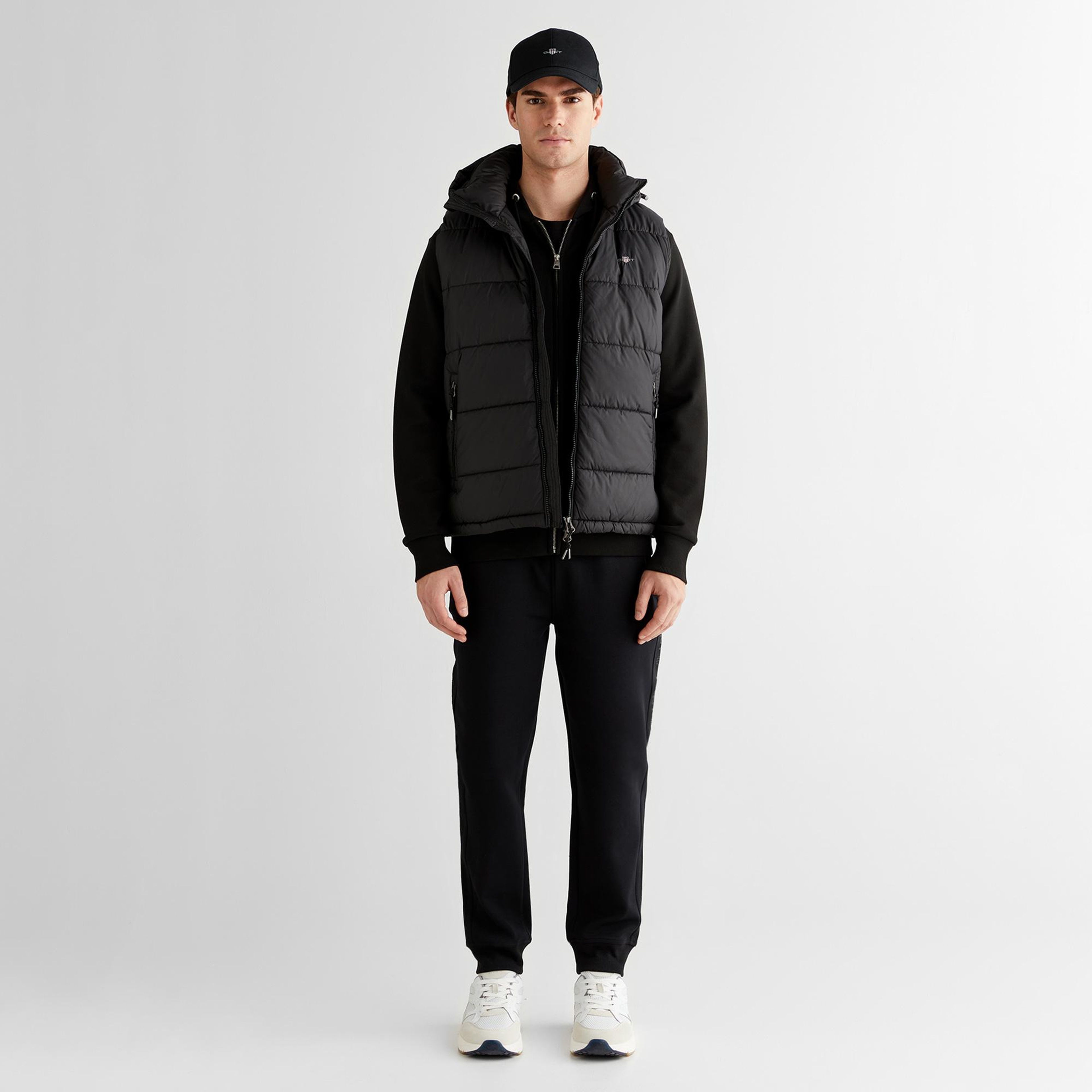 GANT Erkek Siyah Regular Fit Fermuarlı Yelek