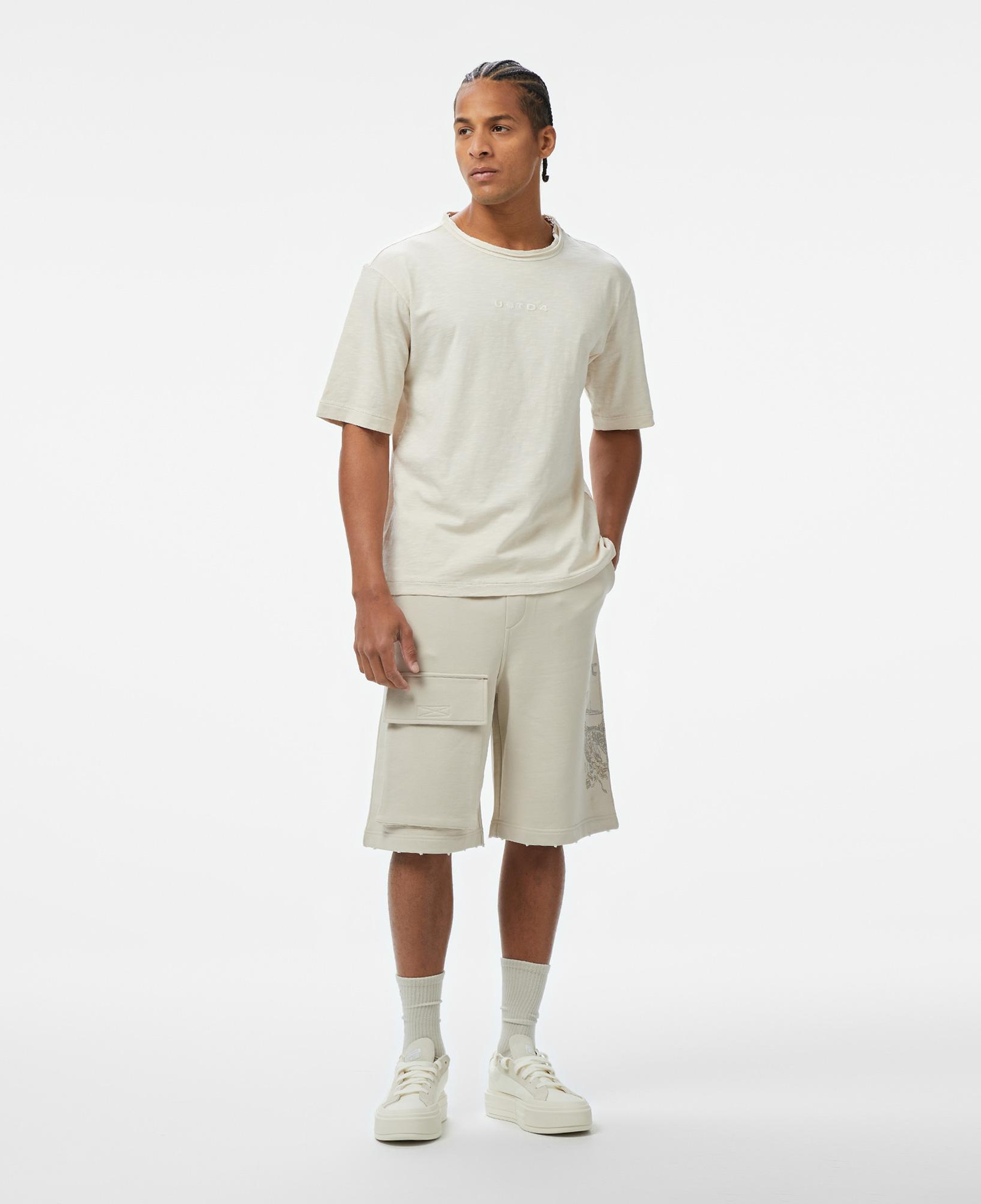 UNITED4 Erkek Krem T-Shirt