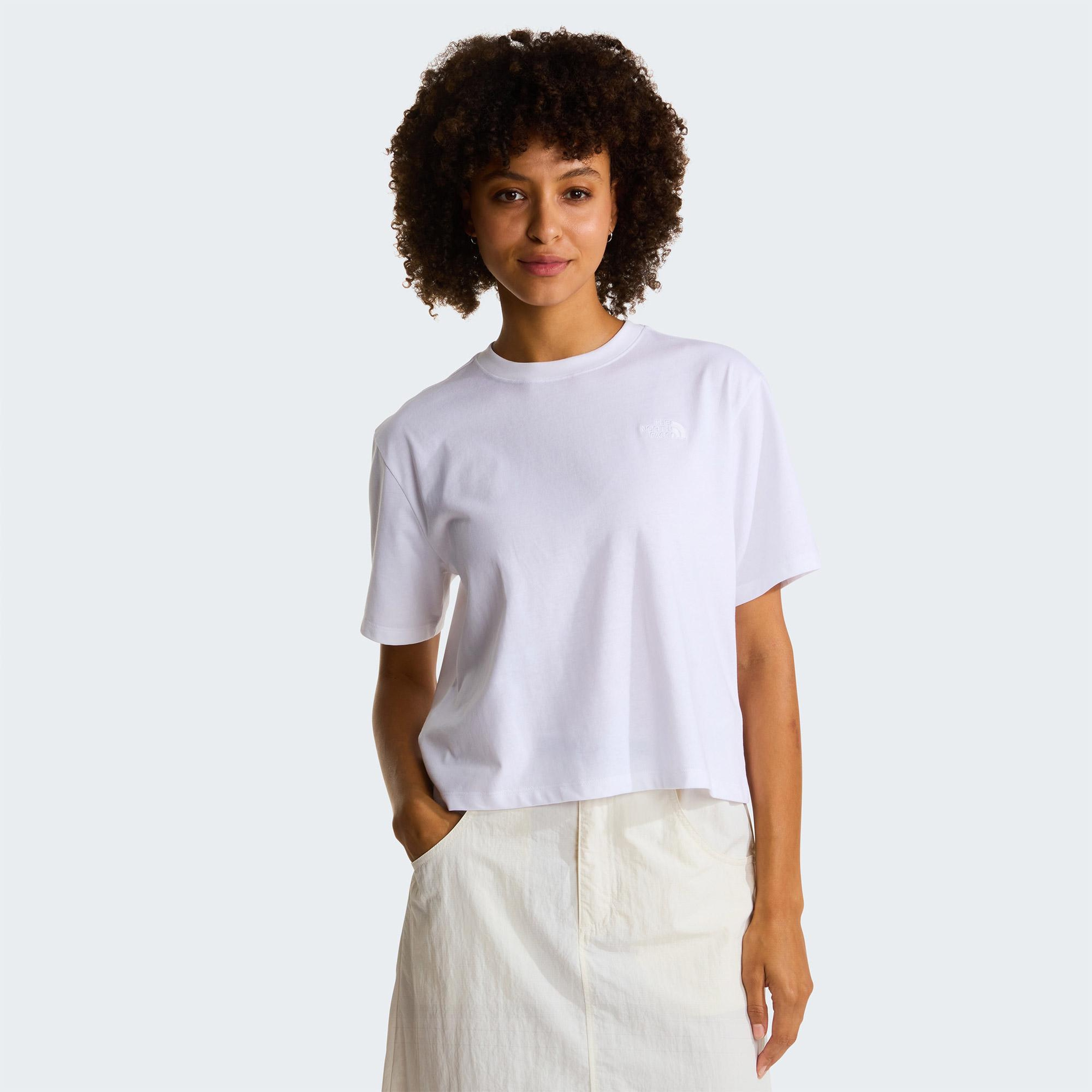 The North Face Evolution Simple Dome Crop Rlx Kadın Beyaz T-Shirt