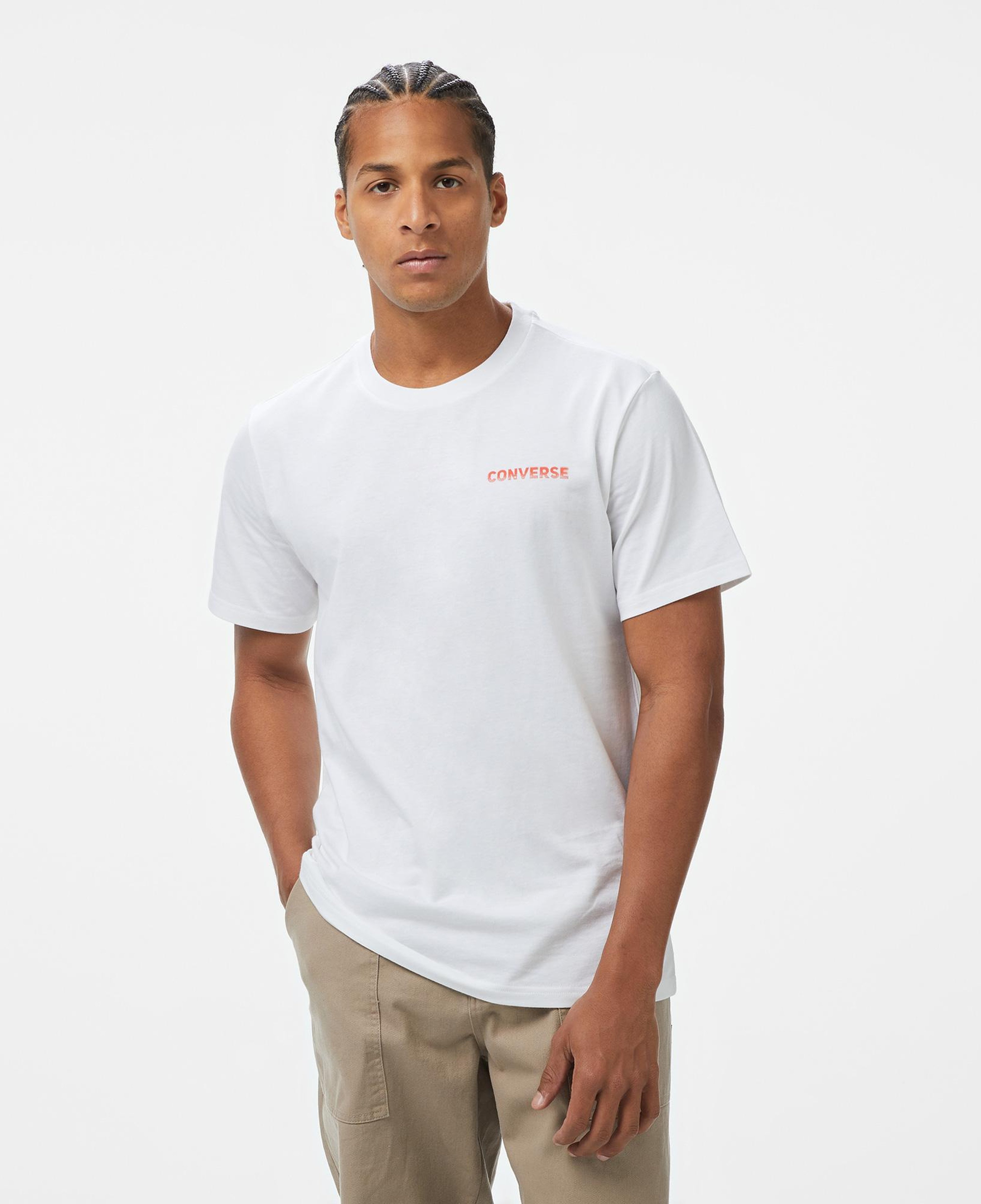 Converse Otherworldly Transmissions Erkek Grafik Baskılı Beyaz T-Shirt