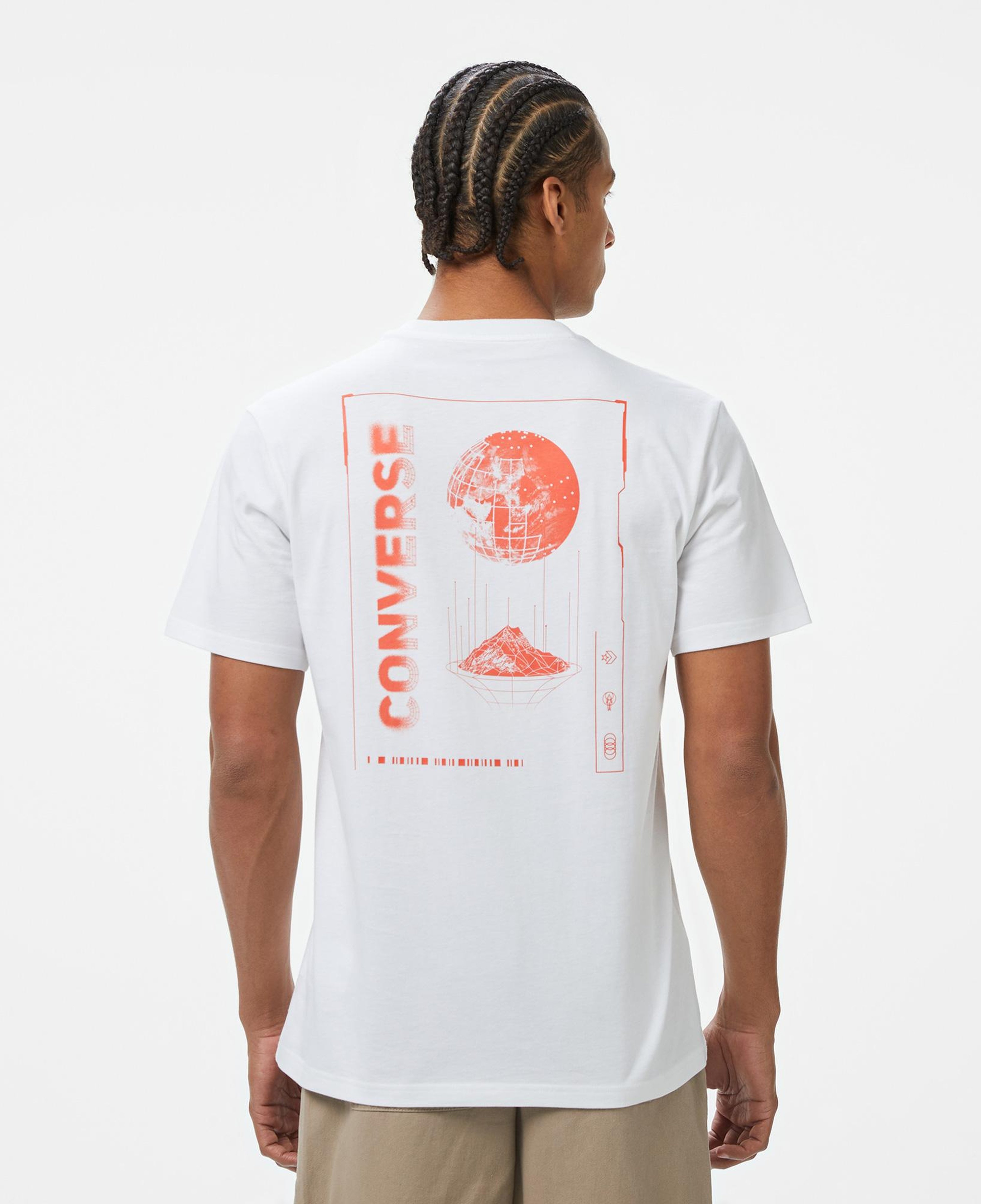 Converse Otherworldly Transmissions Erkek Grafik Baskılı Beyaz T-Shirt