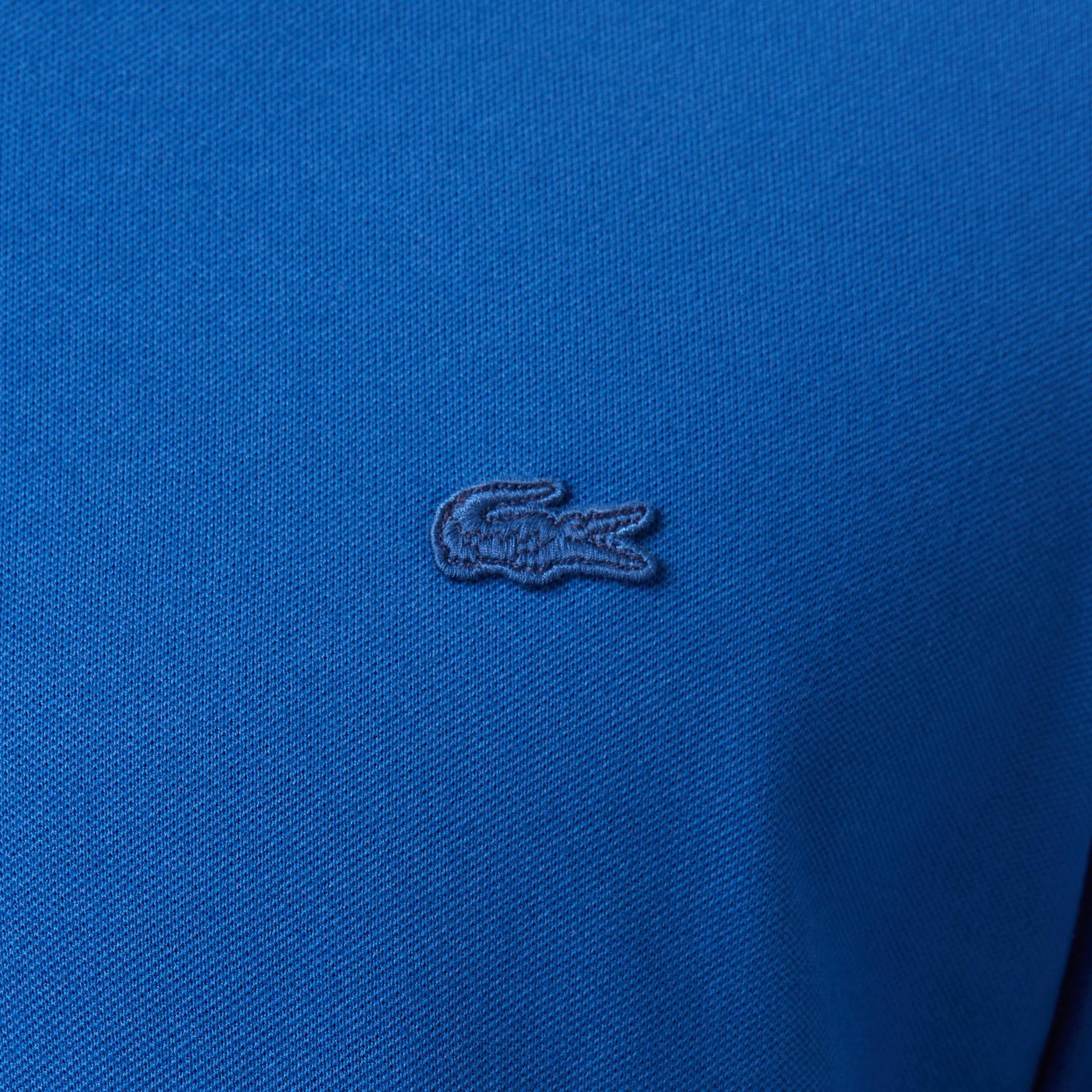 Erkek Regular Fit Uzun Kollu Koyu Mavi Paris Polo