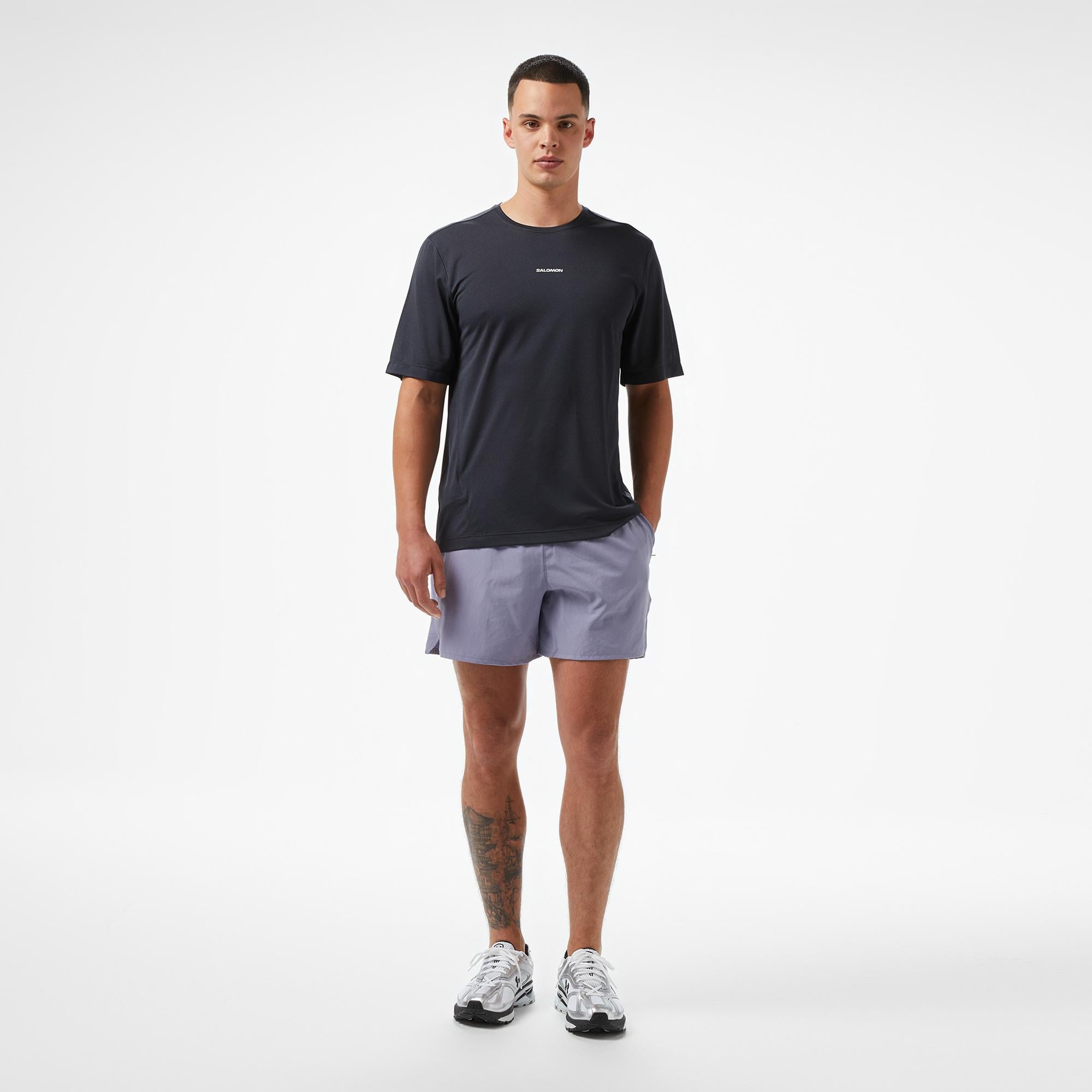Salomon Shkout Core Ss Erkek Siyah Koşu T-Shirt