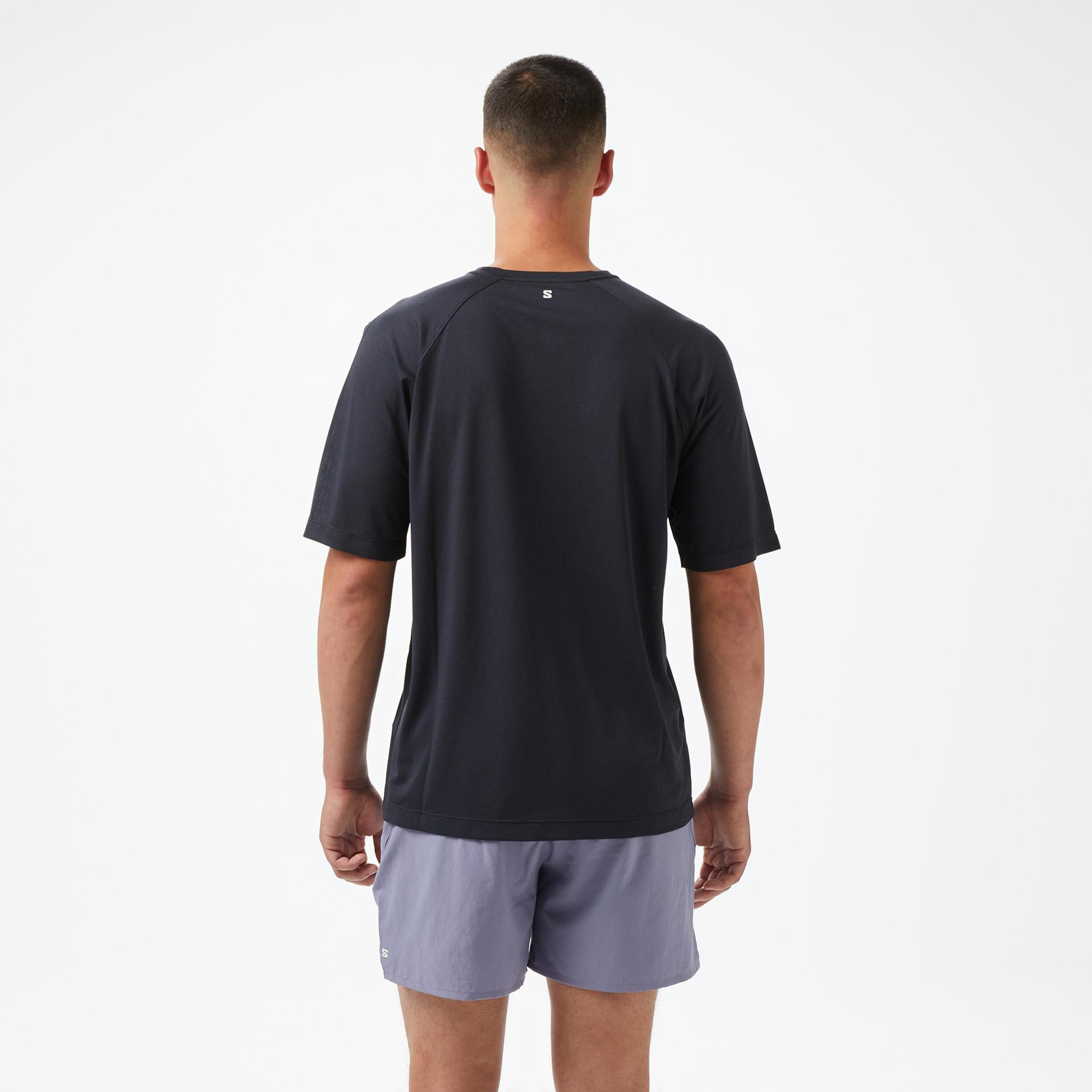 Salomon Shkout Core Ss Erkek Siyah Koşu T-Shirt