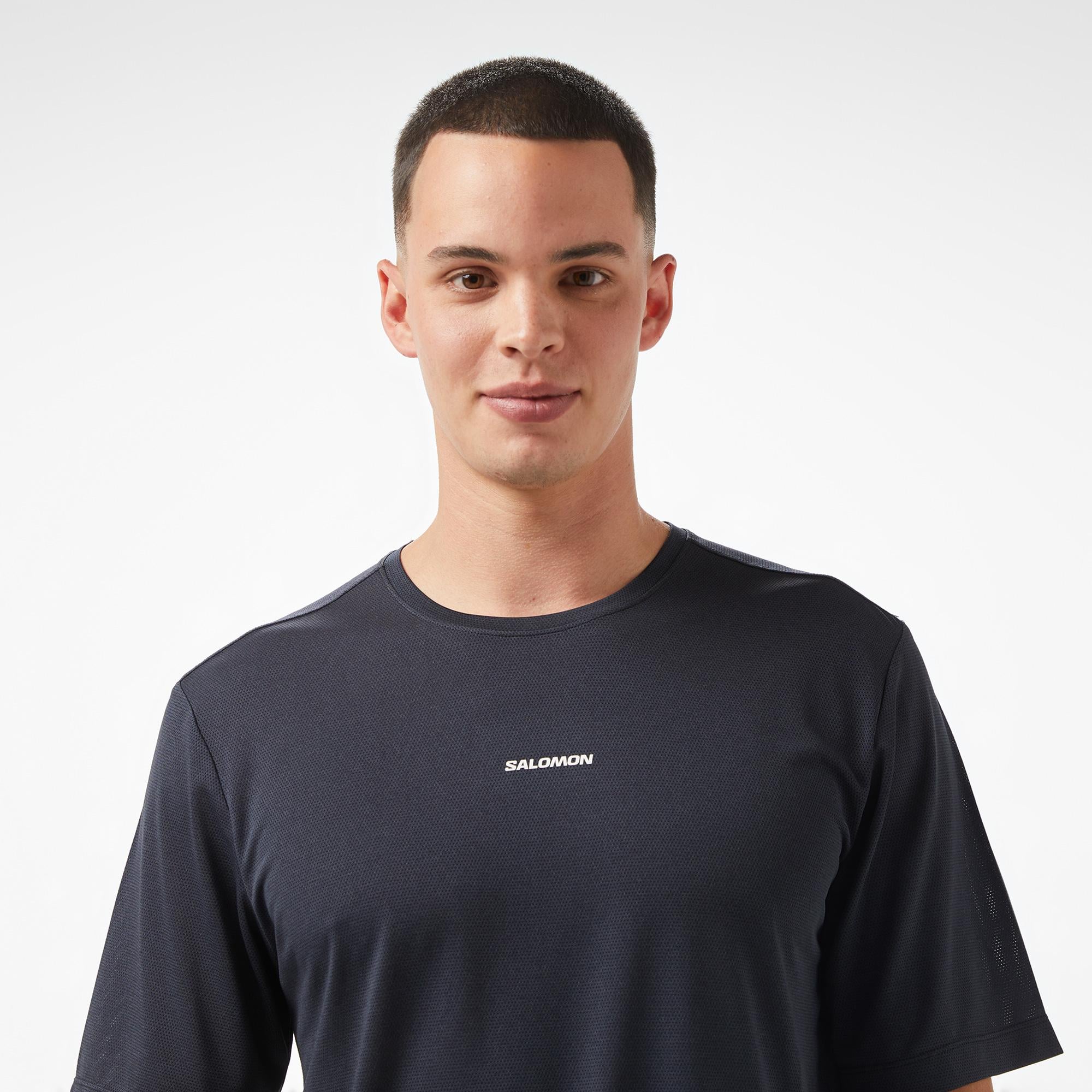Salomon Shkout Core Ss Erkek Siyah Koşu T-Shirt
