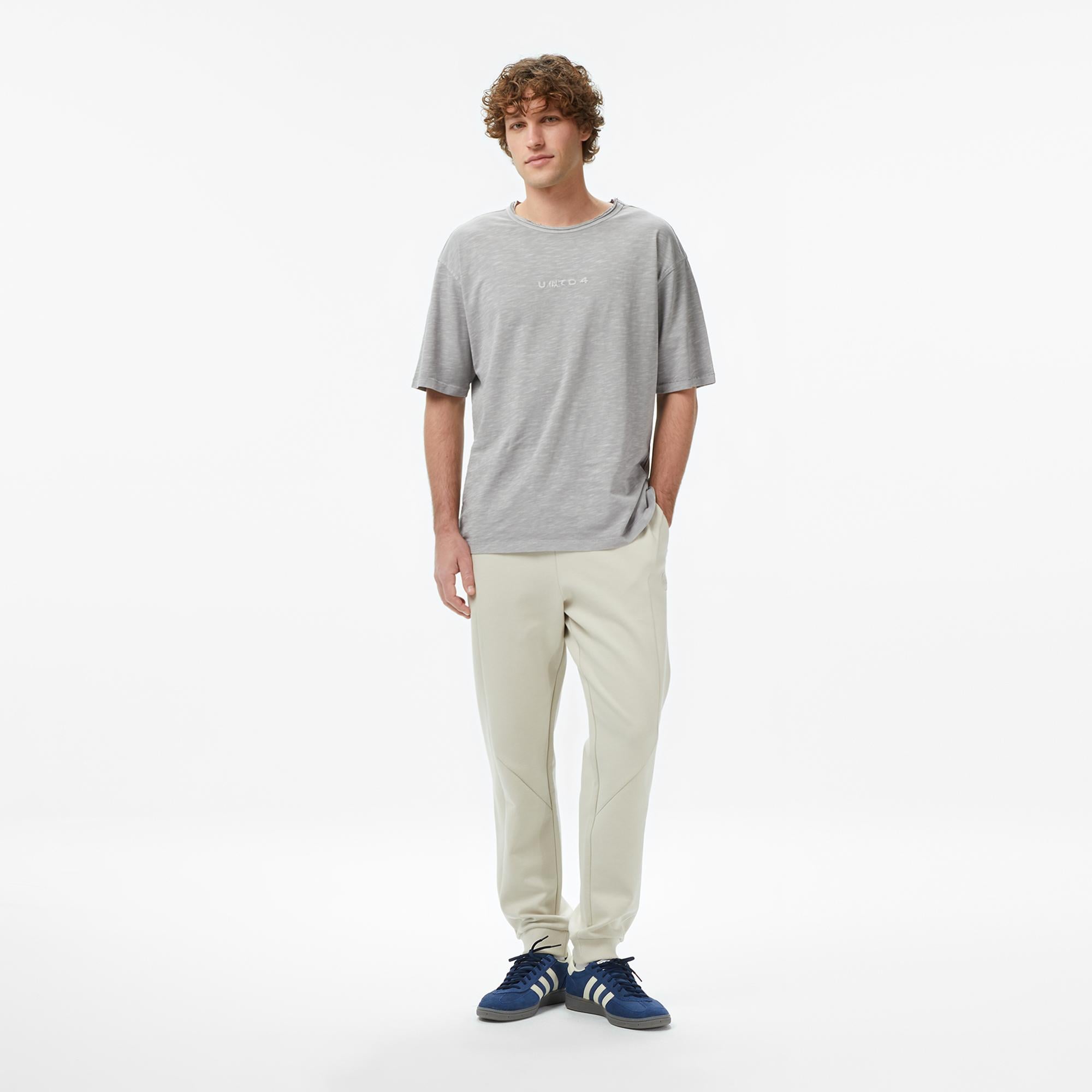UNITED4 Regular Fit Erkek Krem Eşofman Altı