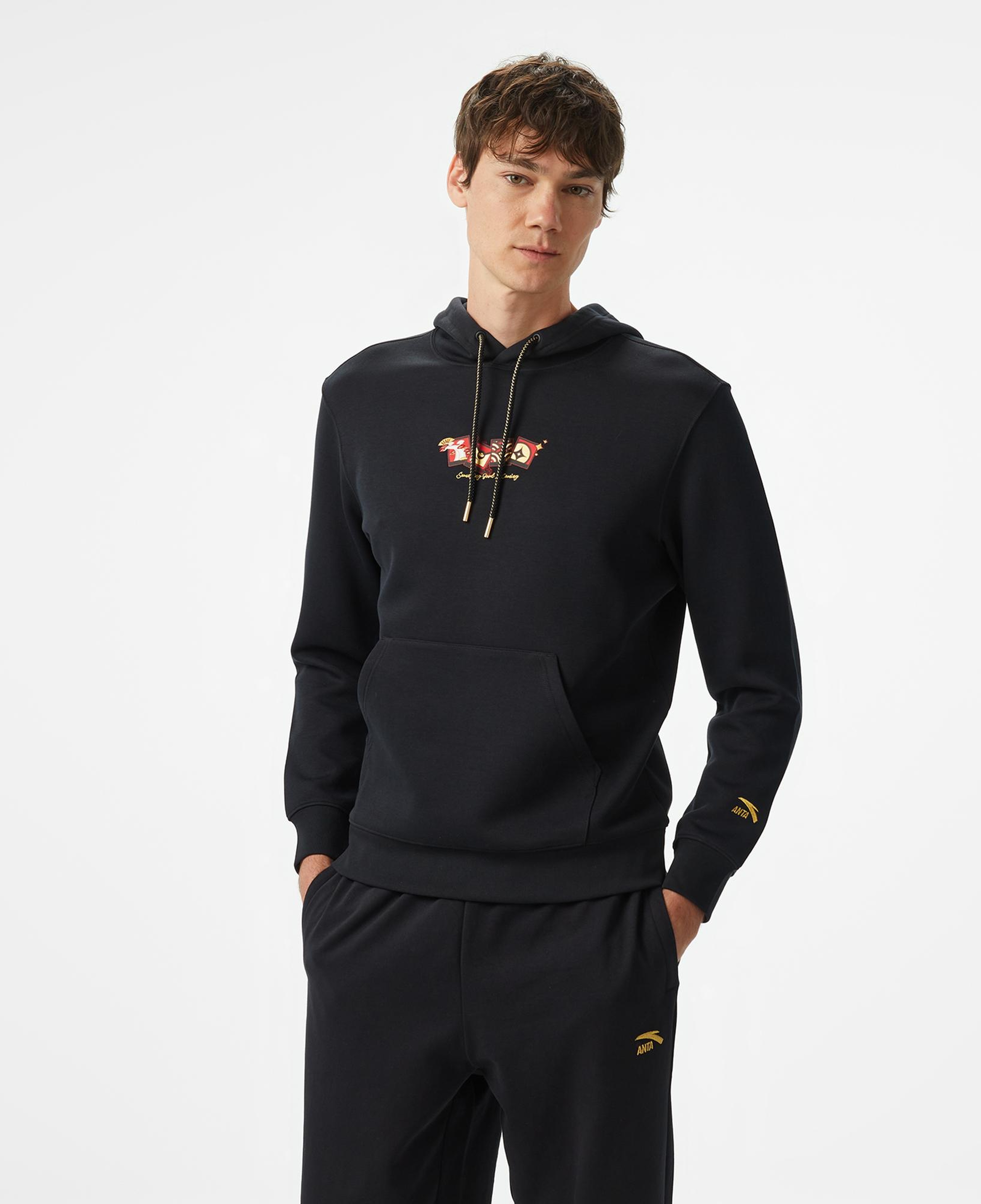 Anta CNY Good Luck Erkek Siyah Hoodie