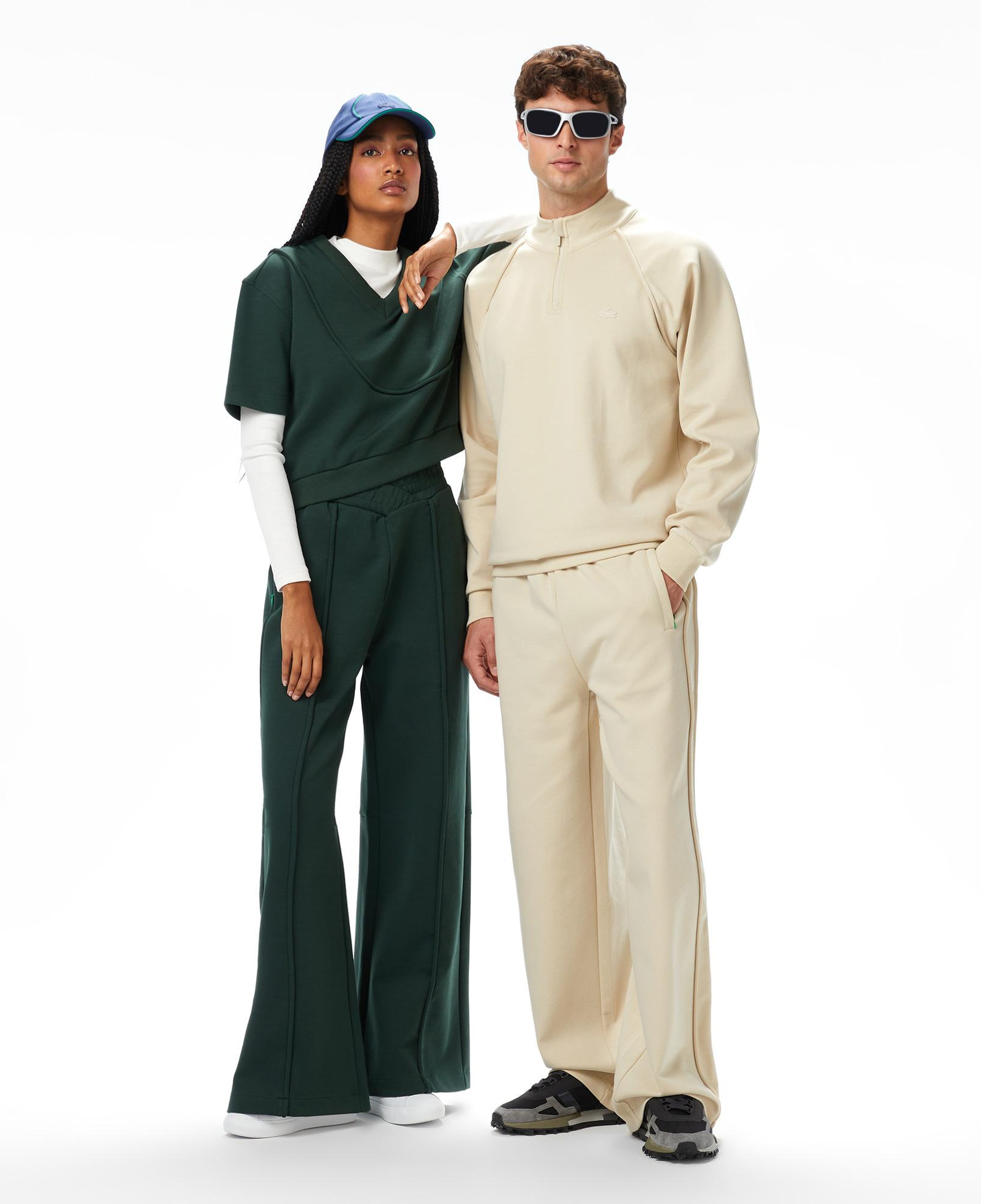 Lacoste x House of SuperStep Relaxed Fit Erkek Bej Sweatshirt