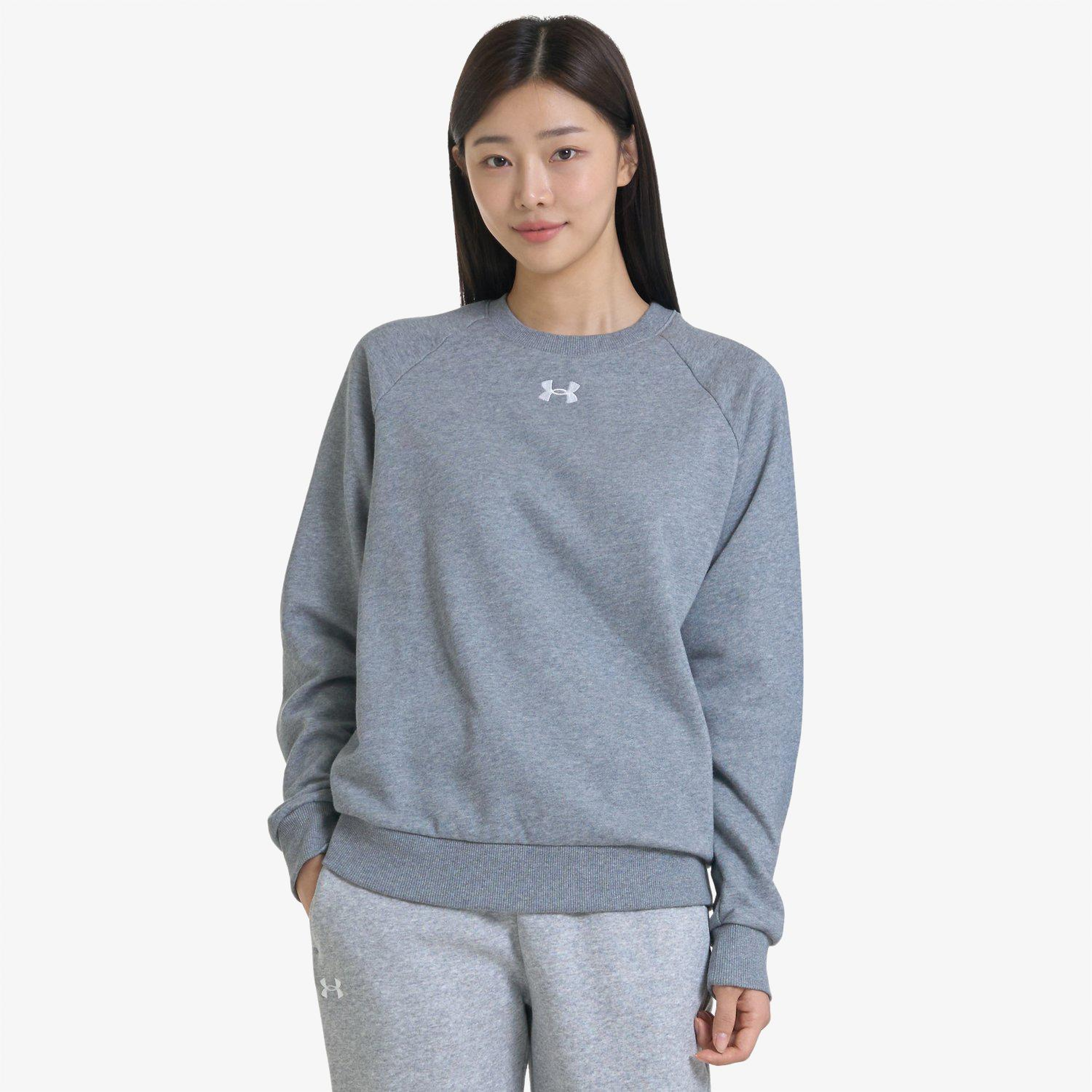 Under Armour Rival Fleece Unisex Gri Günlük Sweatshirt