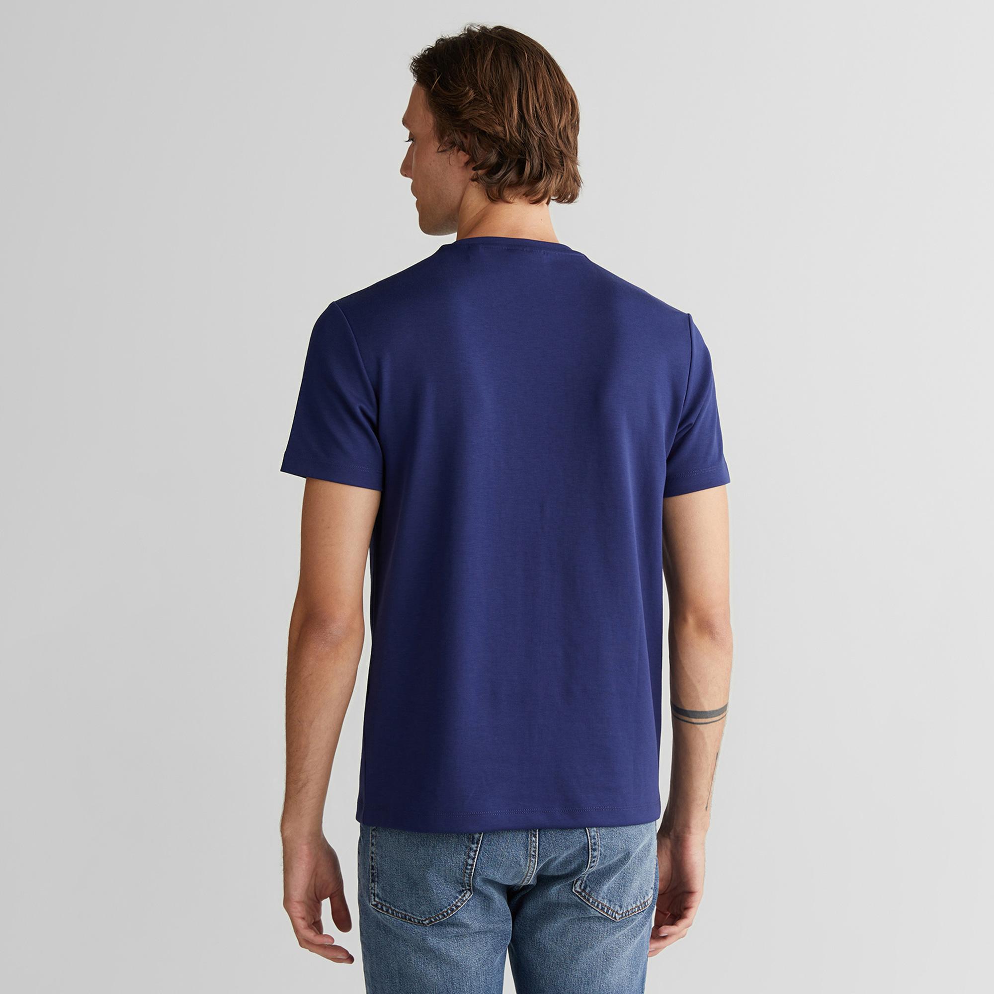 GANT Erkek Lacivert Relaxed Fit Bisiklet Yaka T-shirt