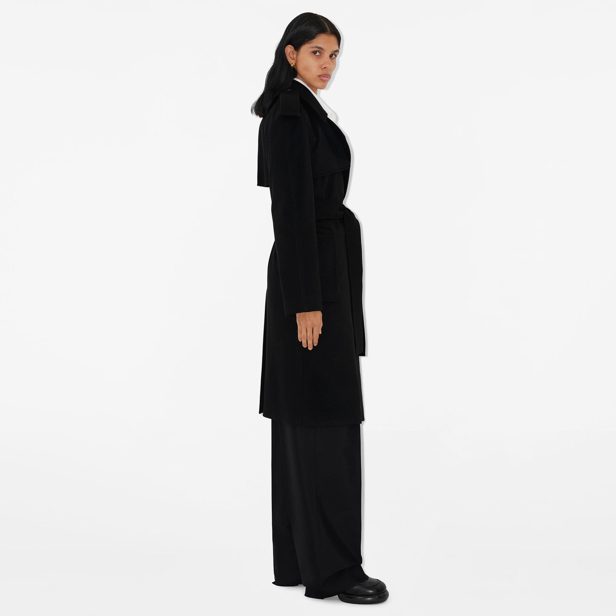 Burberry Kaşmir Wrap Kadın Siyah Mont