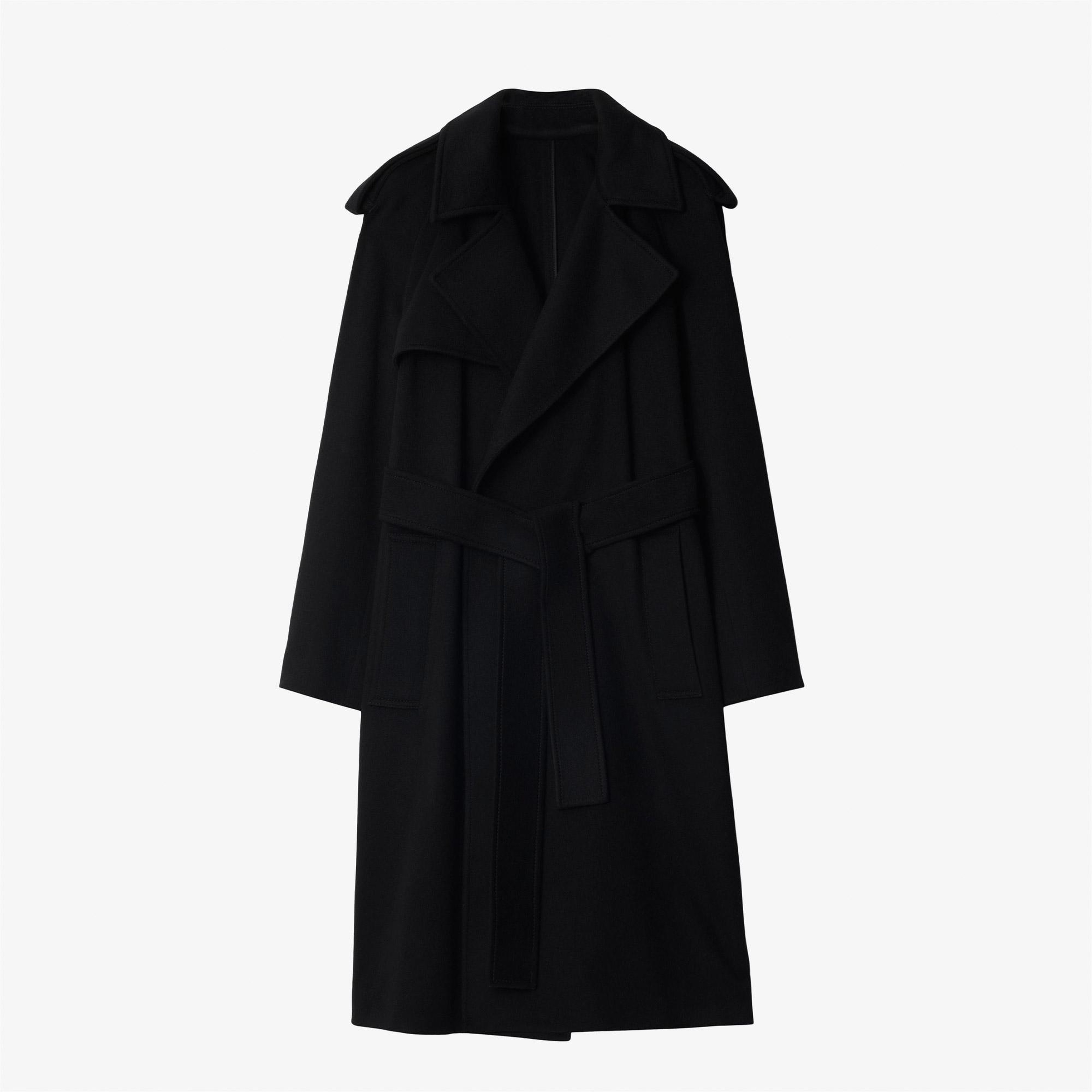 Burberry Kaşmir Wrap Kadın Siyah Mont