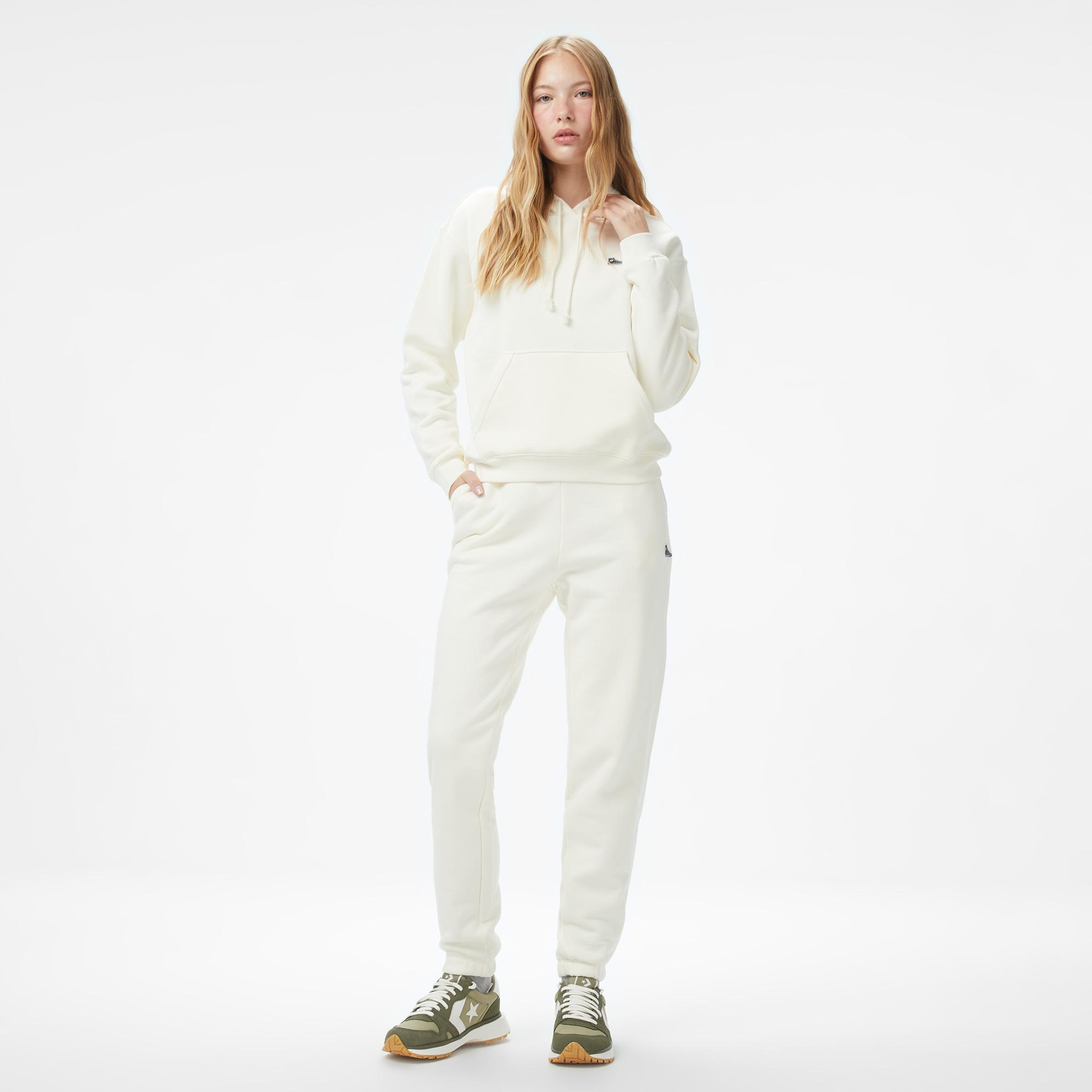 Converse Baskılı Kadın Krem Sweatshirt