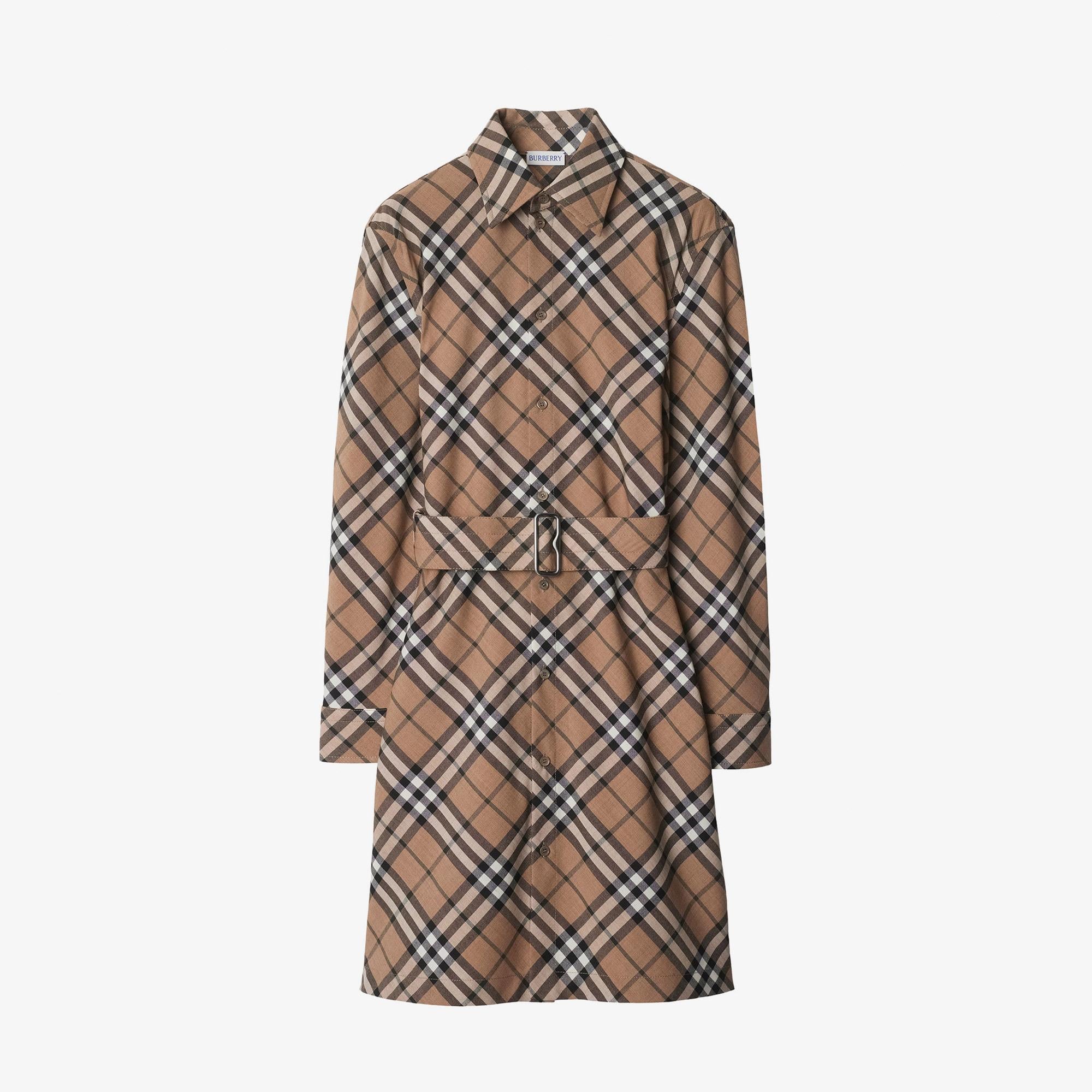 Burberry Kadın Bej Yün Karışımlı Elbise