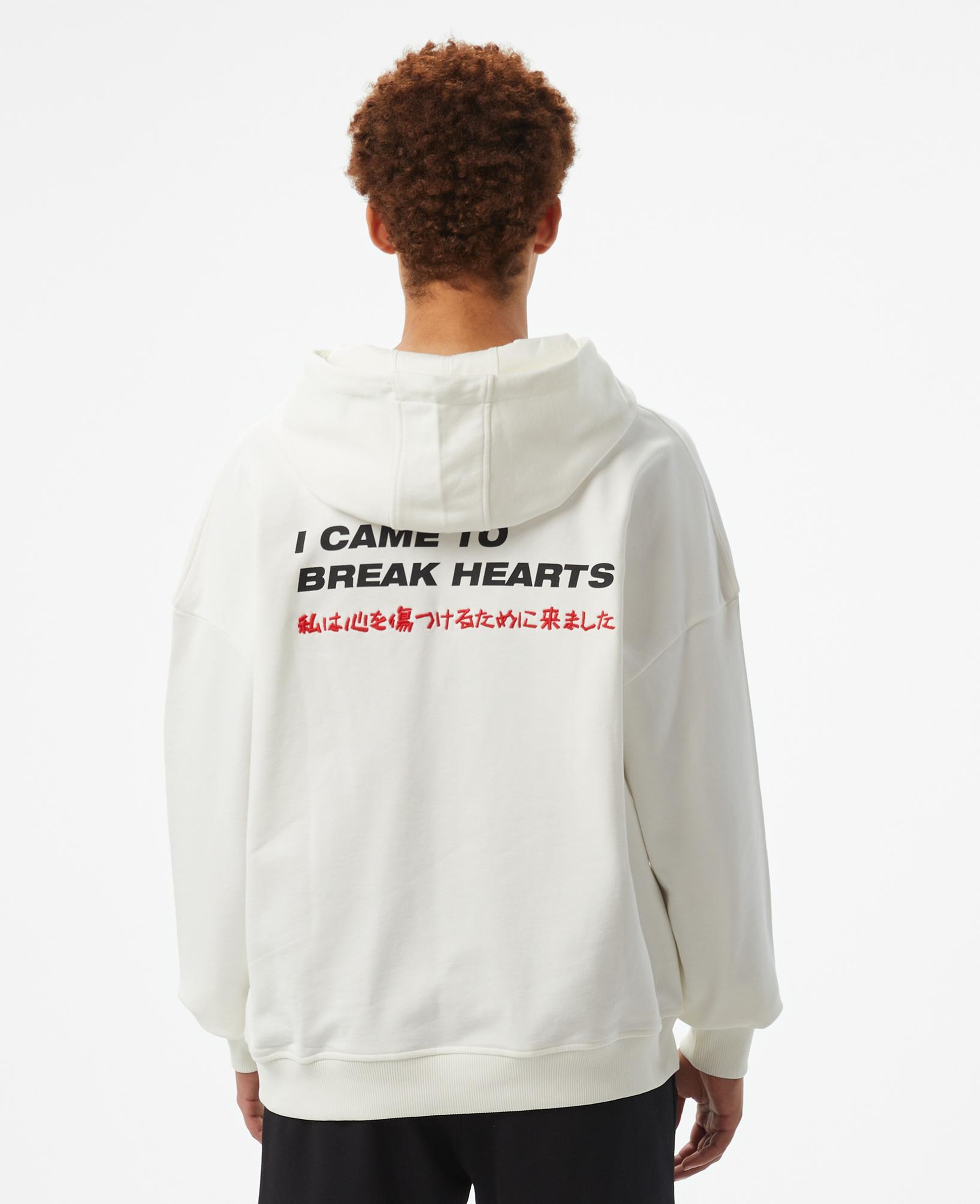 UNITED4 Erkek Beyaz Oversize Sweatshirt
