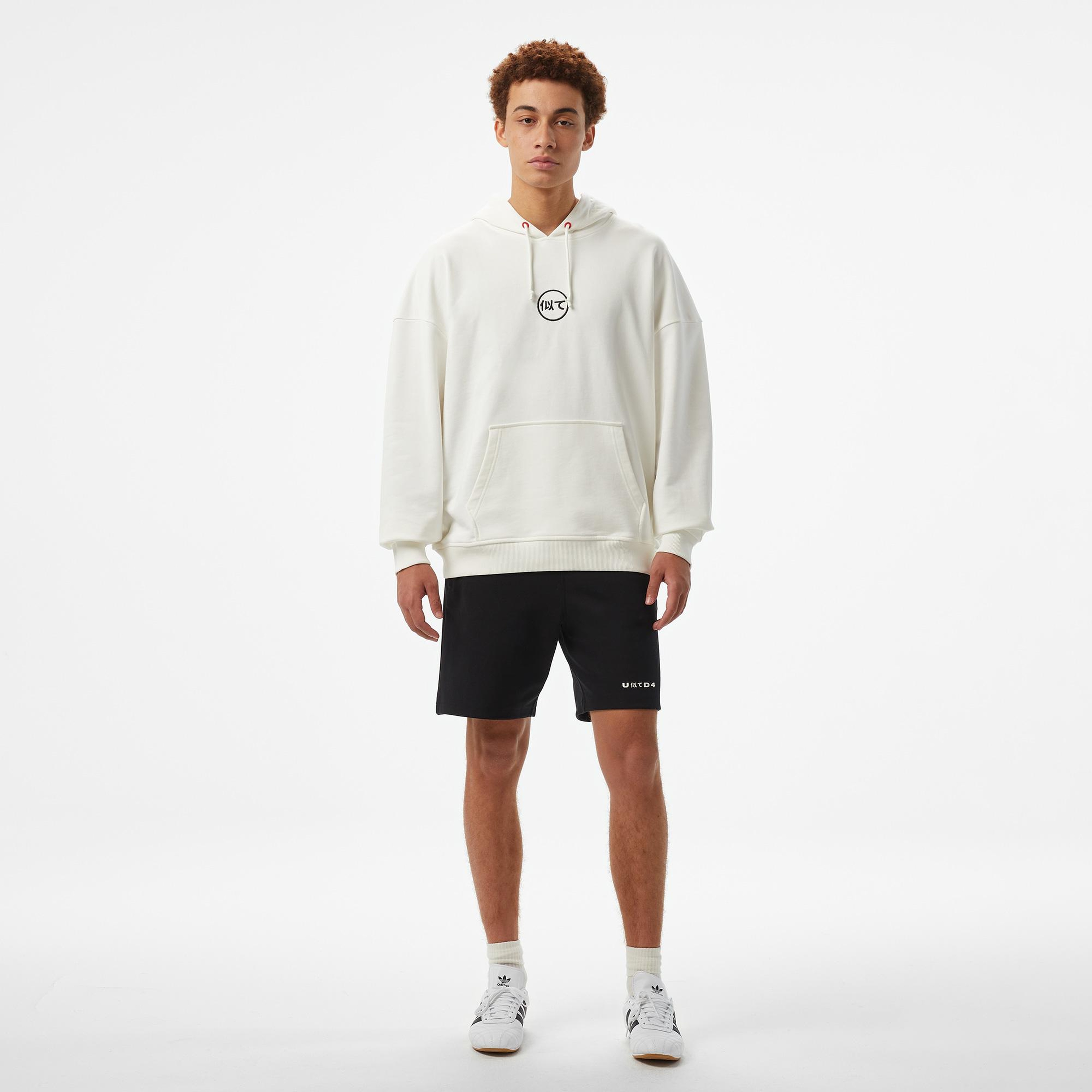 UNITED4 Erkek Beyaz Oversize Sweatshirt