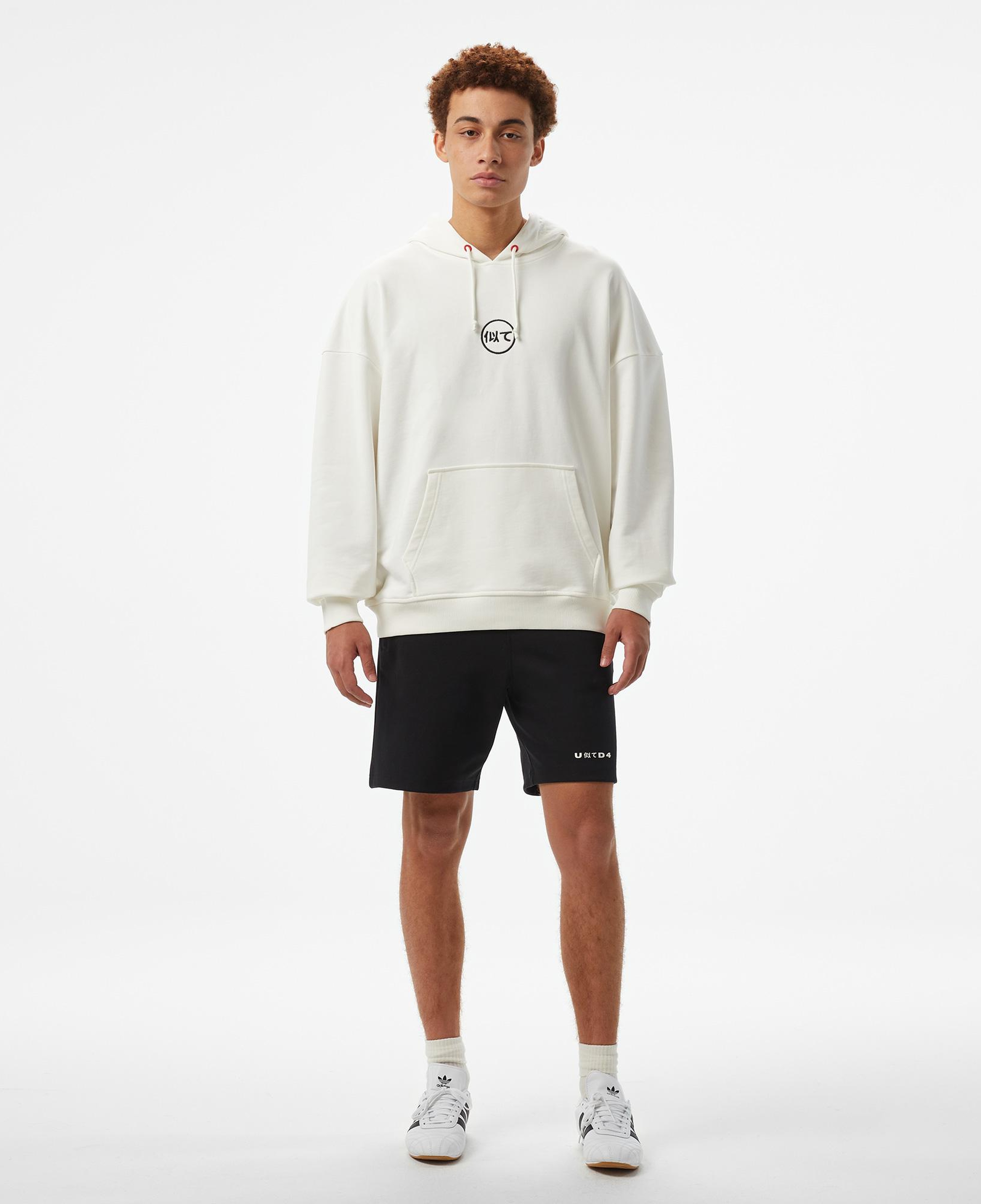 UNITED4 Erkek Beyaz Oversize Sweatshirt