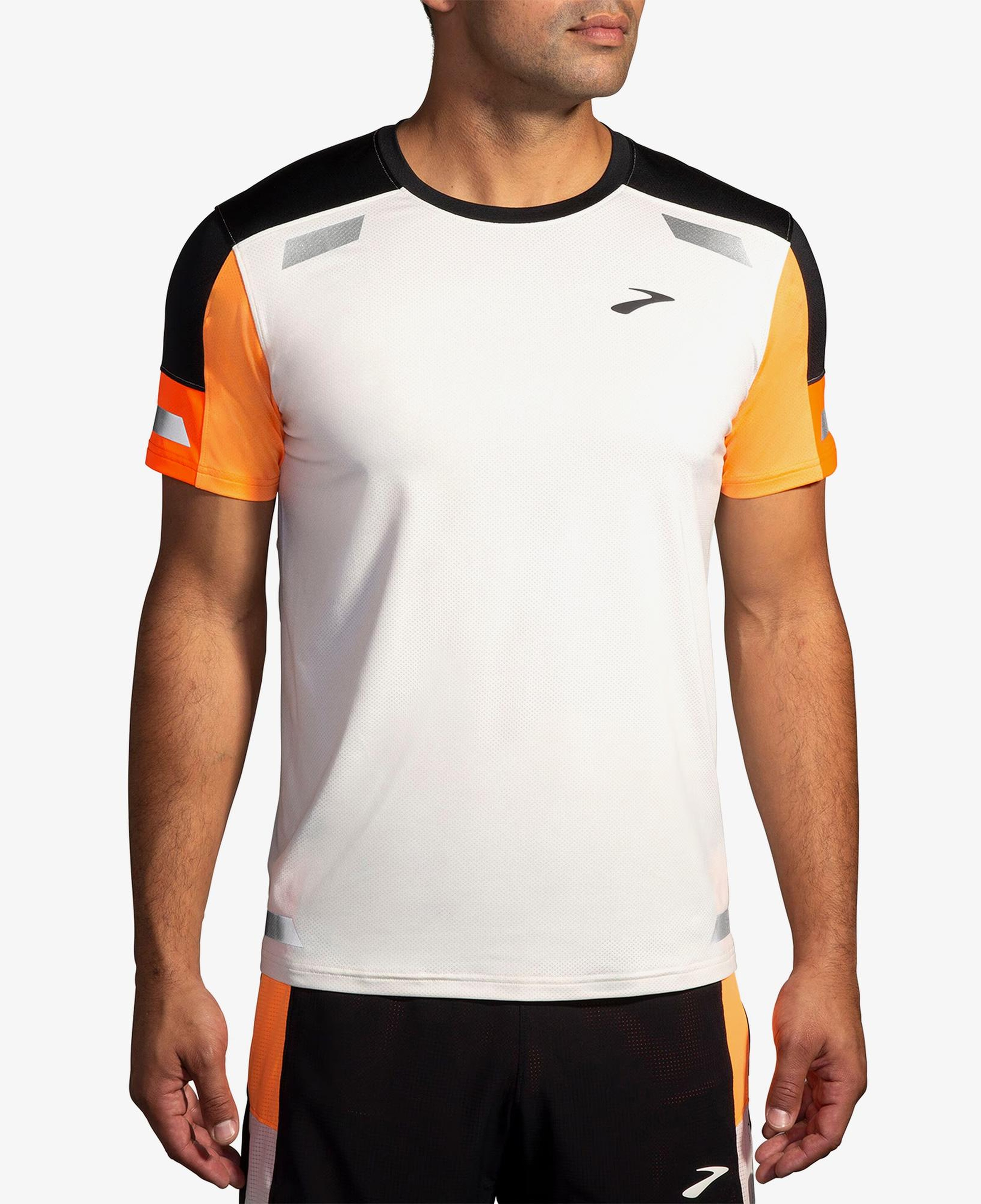 Brooks Run Visible Sleeve 2.0 Erkek Beyaz T-Shirt