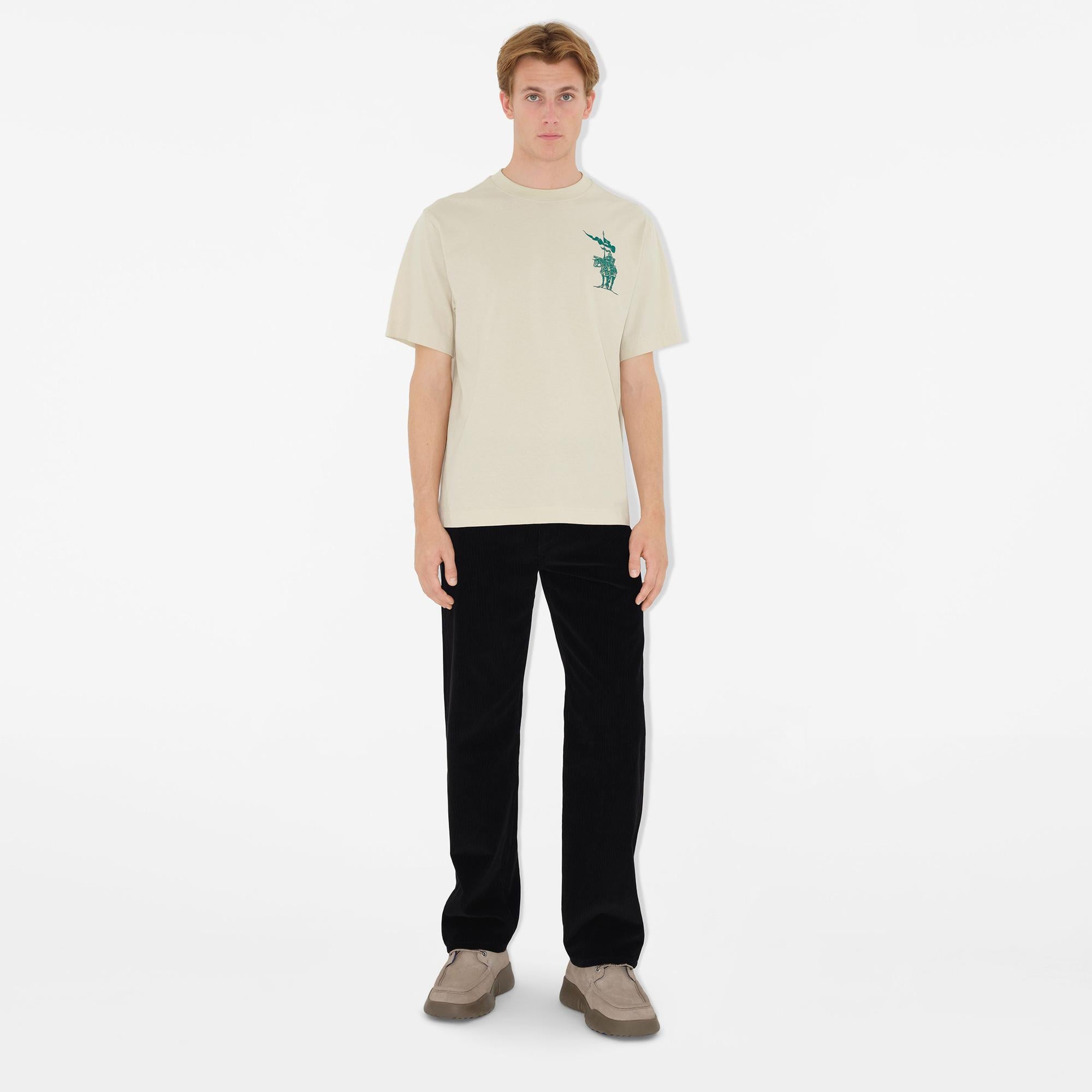 Burberry Sic Cotton Erkek Beyaz T-Shirt