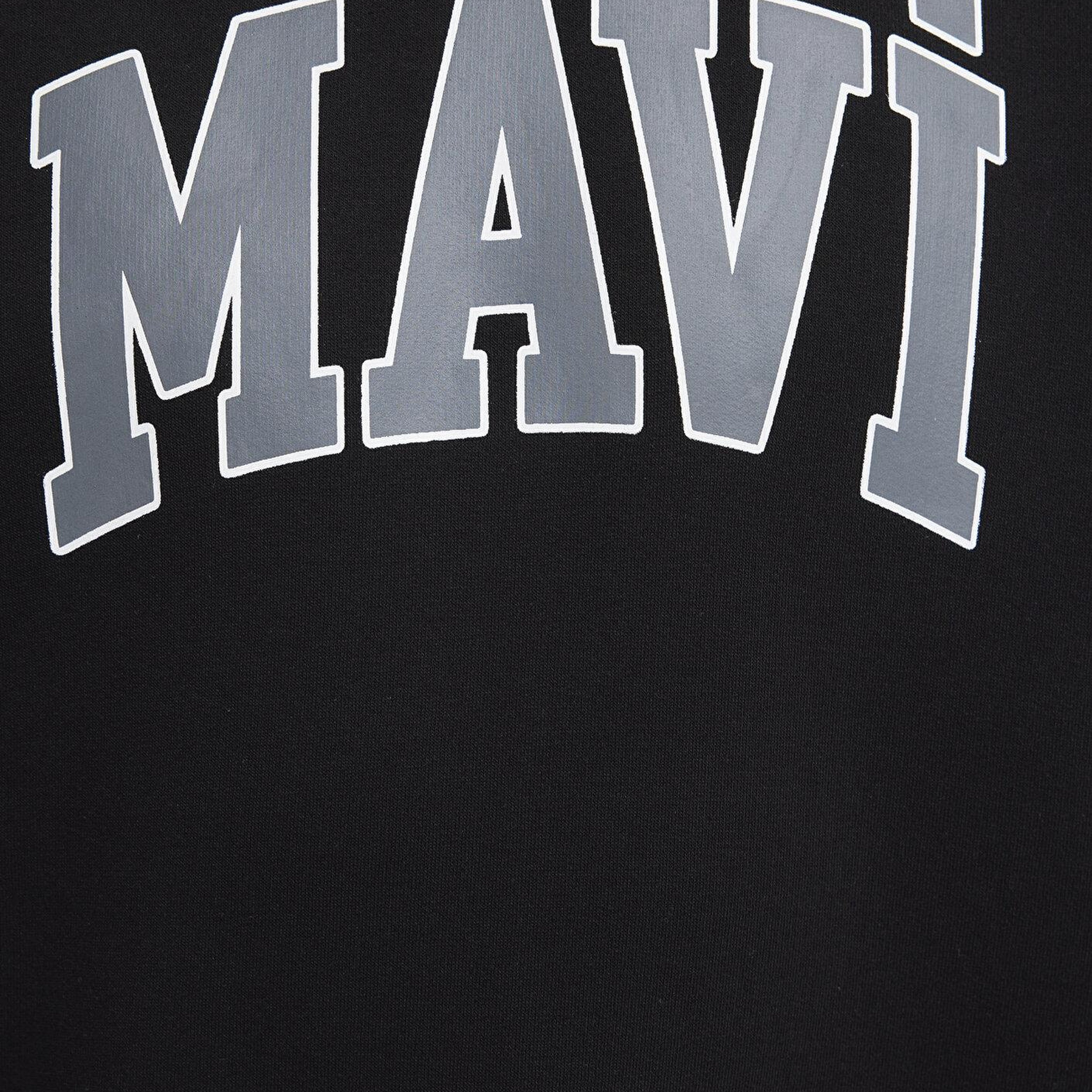 Mavi Mavi Logo Baskılı Kapüşonlu Siyah Sweatshirt 067149-902