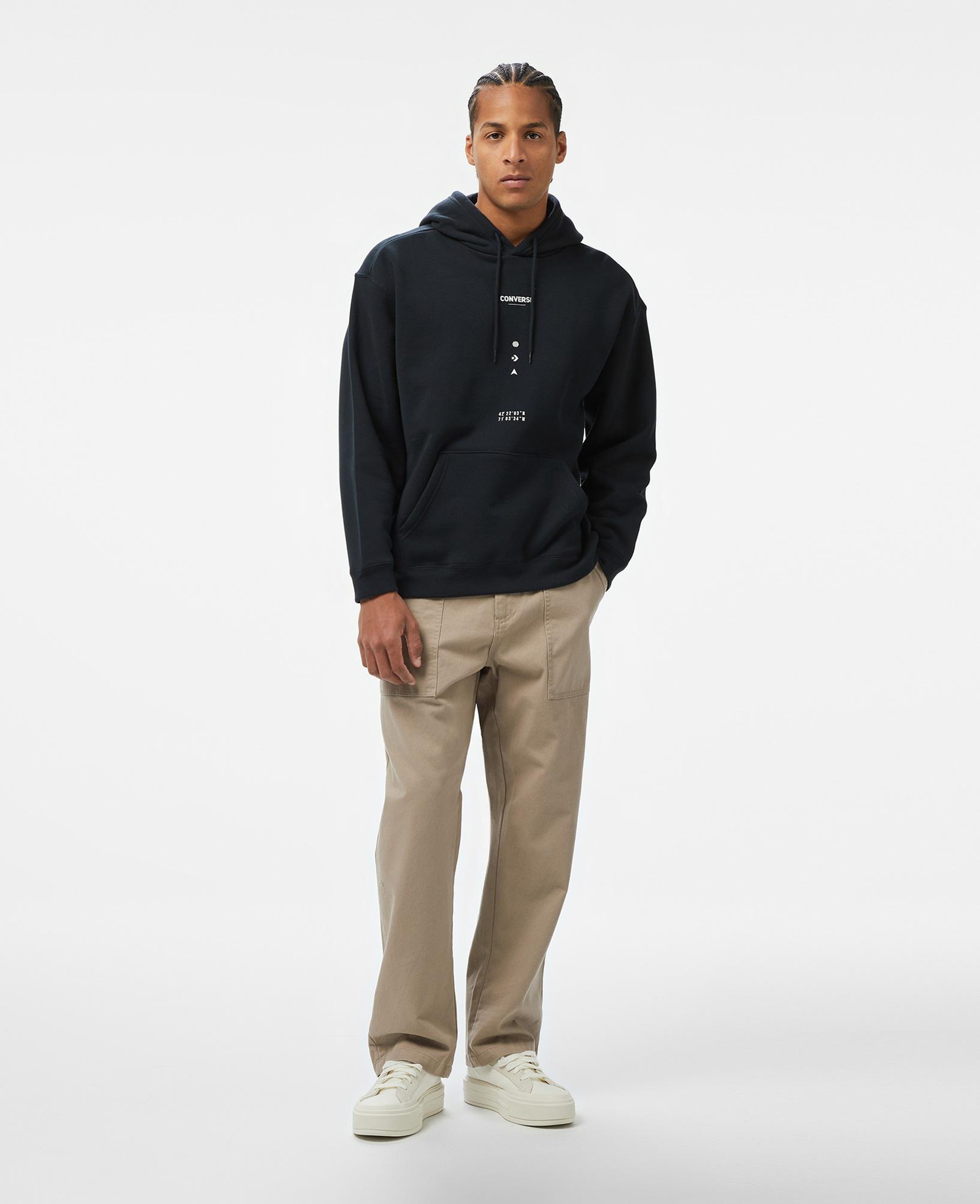 Converse Loose Fit Erkek Siyah Hoodie