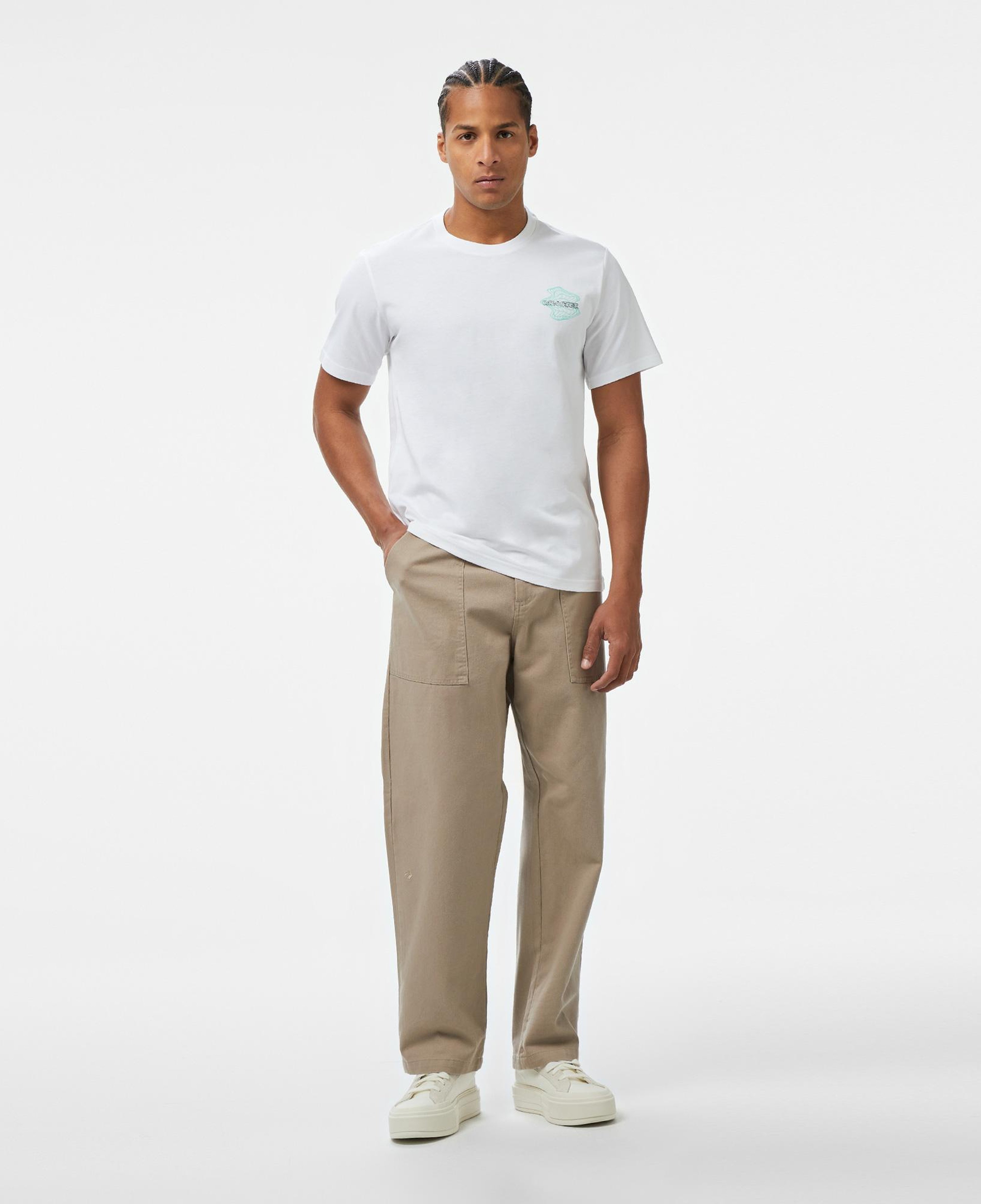Converse Loose Fit Erkek Grafik Baskılı Beyaz T-Shirt