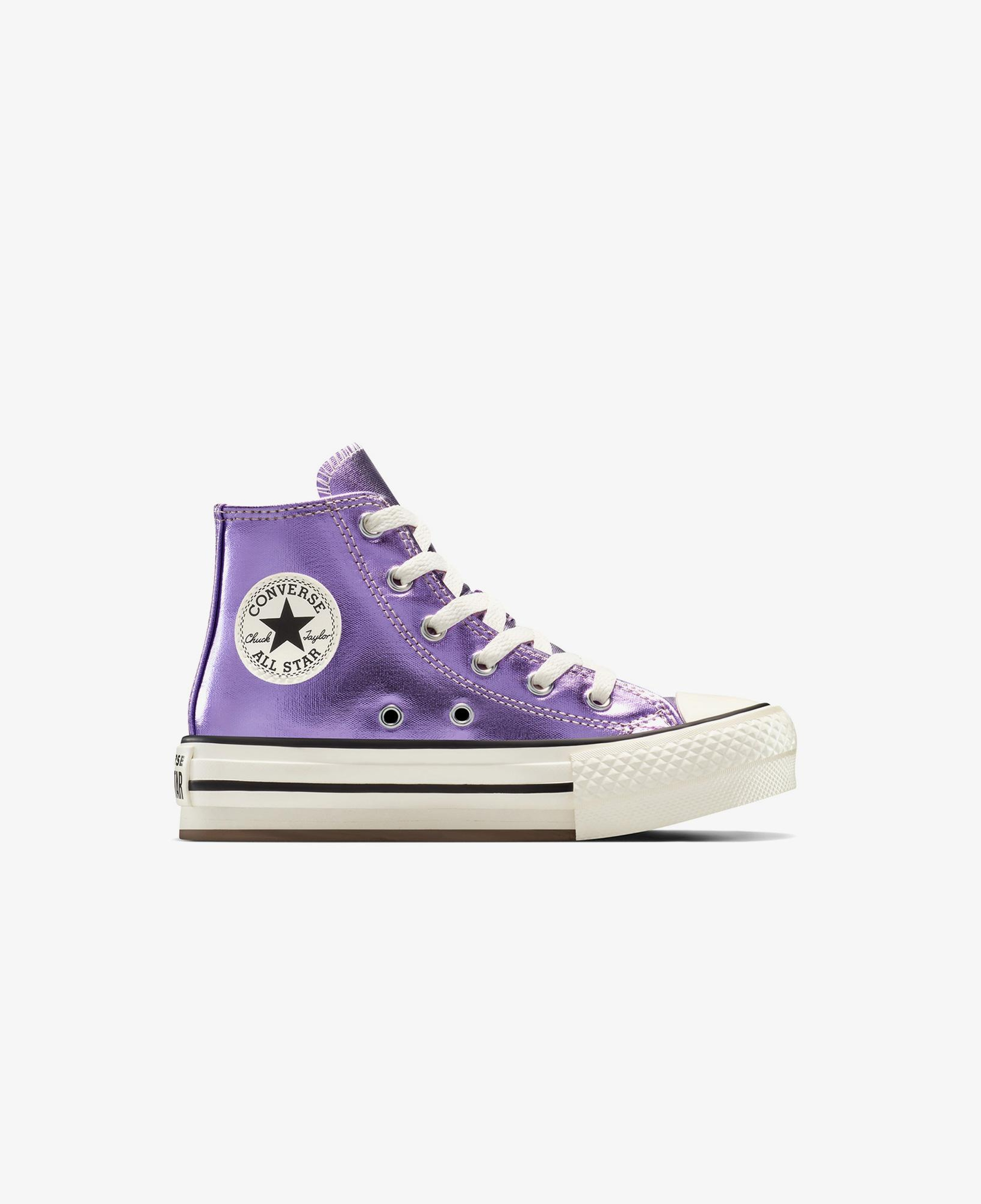 Converse Chuck Taylor All Star Eva Lift Platform Metallic Çocuk Mor Sneaker