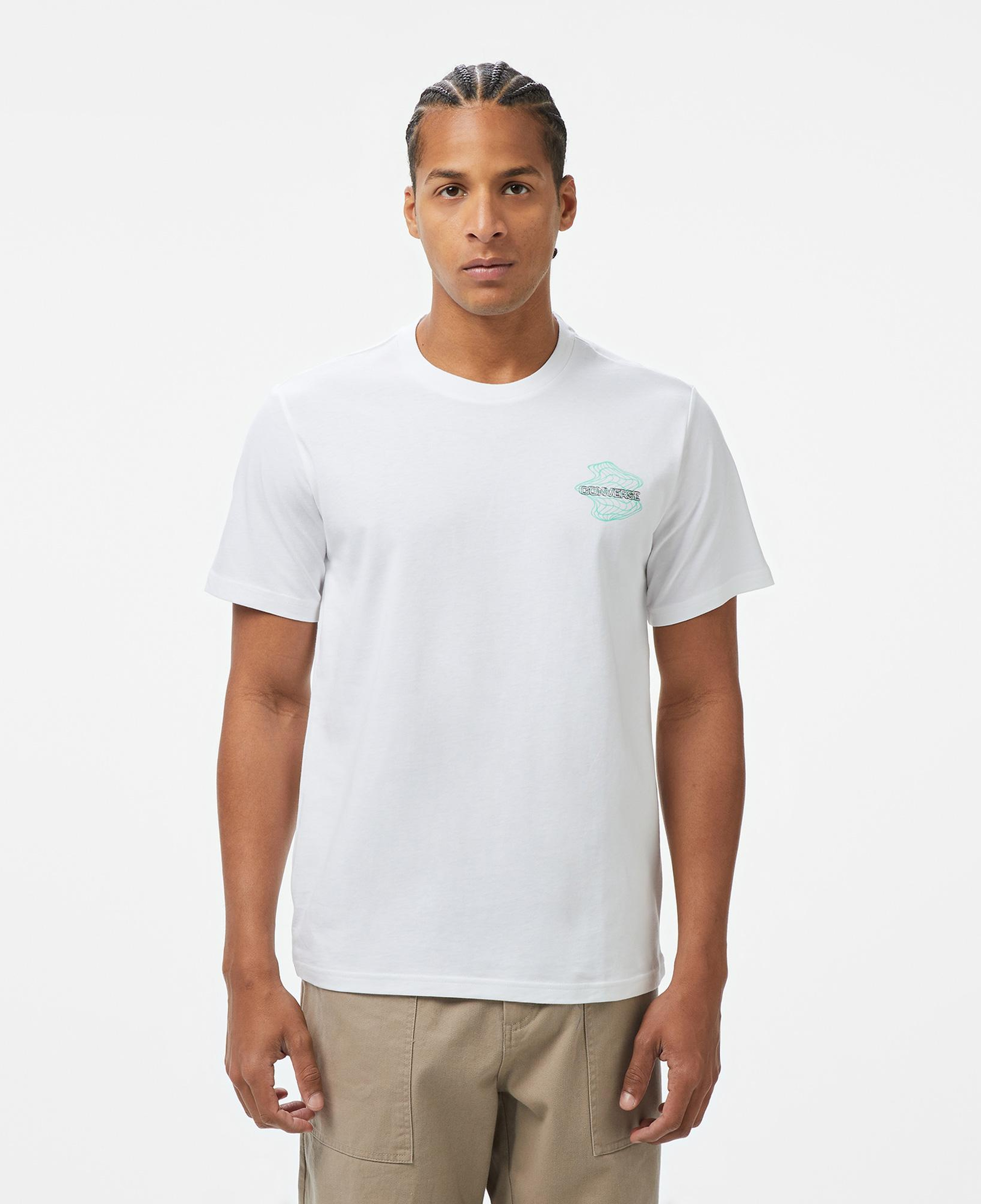 Converse Loose Fit Erkek Grafik Baskılı Beyaz T-Shirt