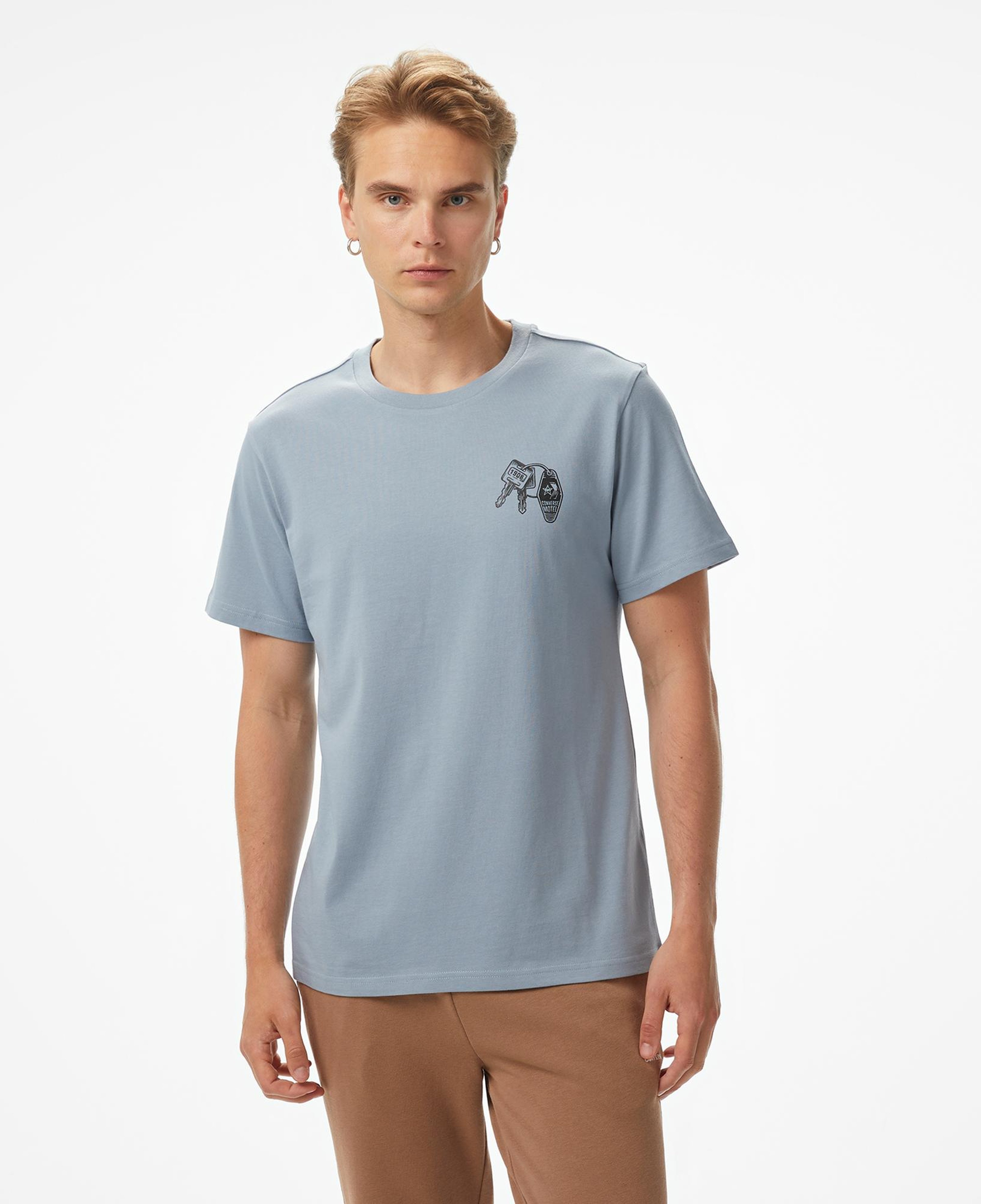 Converse Skeleton Party Erkek Mavi T-Shirt