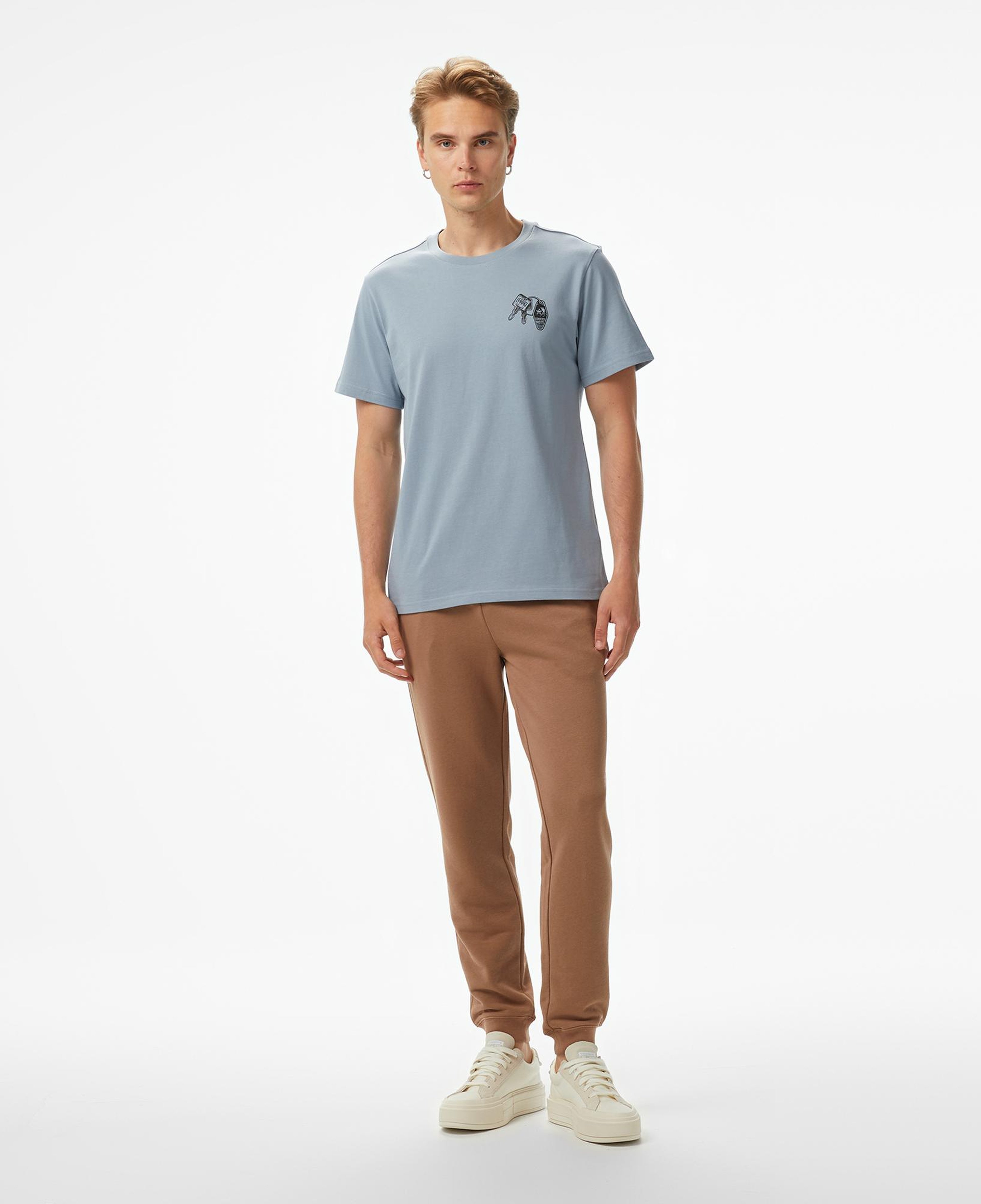 Converse Skeleton Party Erkek Mavi T-Shirt