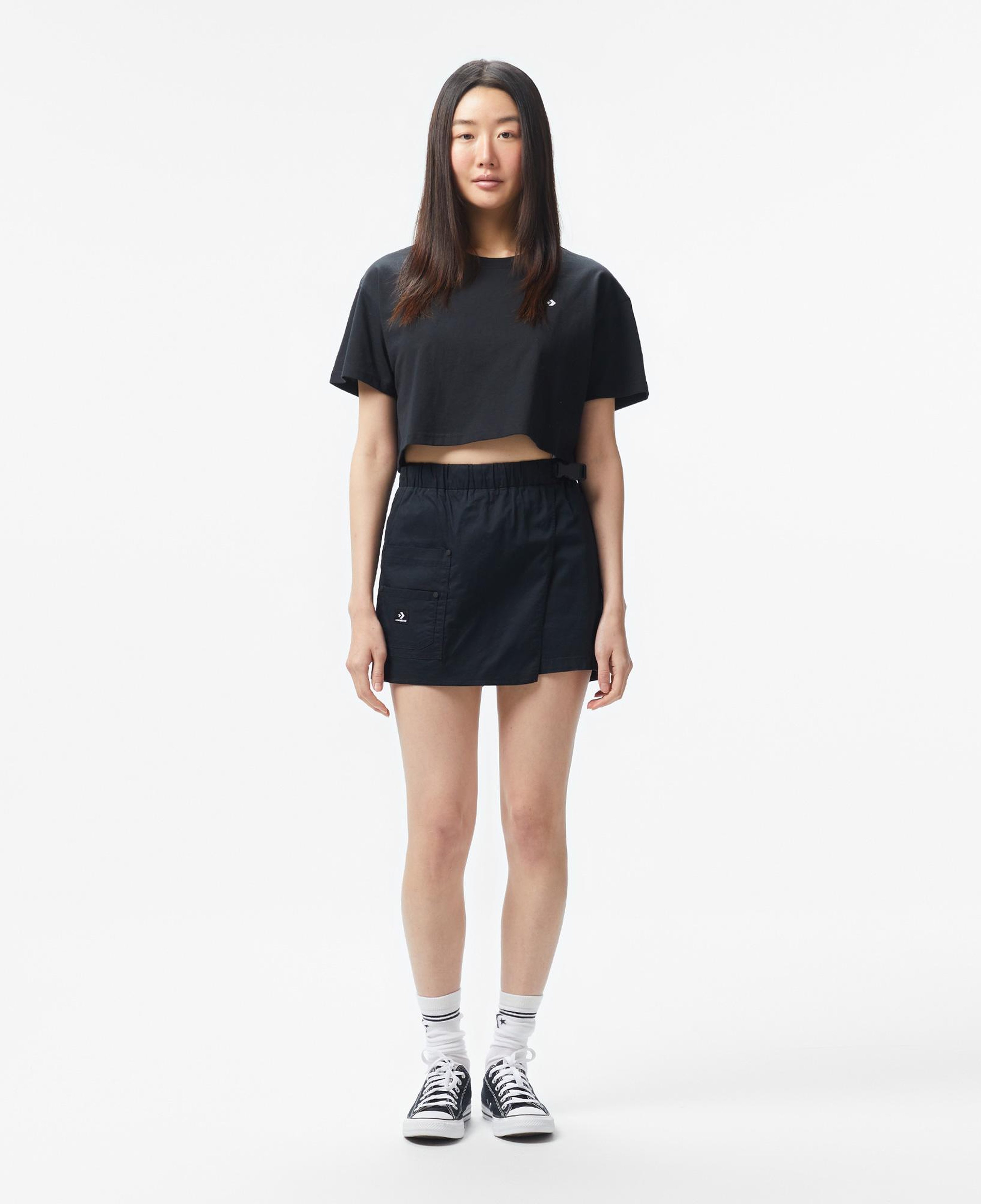 Converse Sporty Boxy Kadın Siyah T-Shirt
