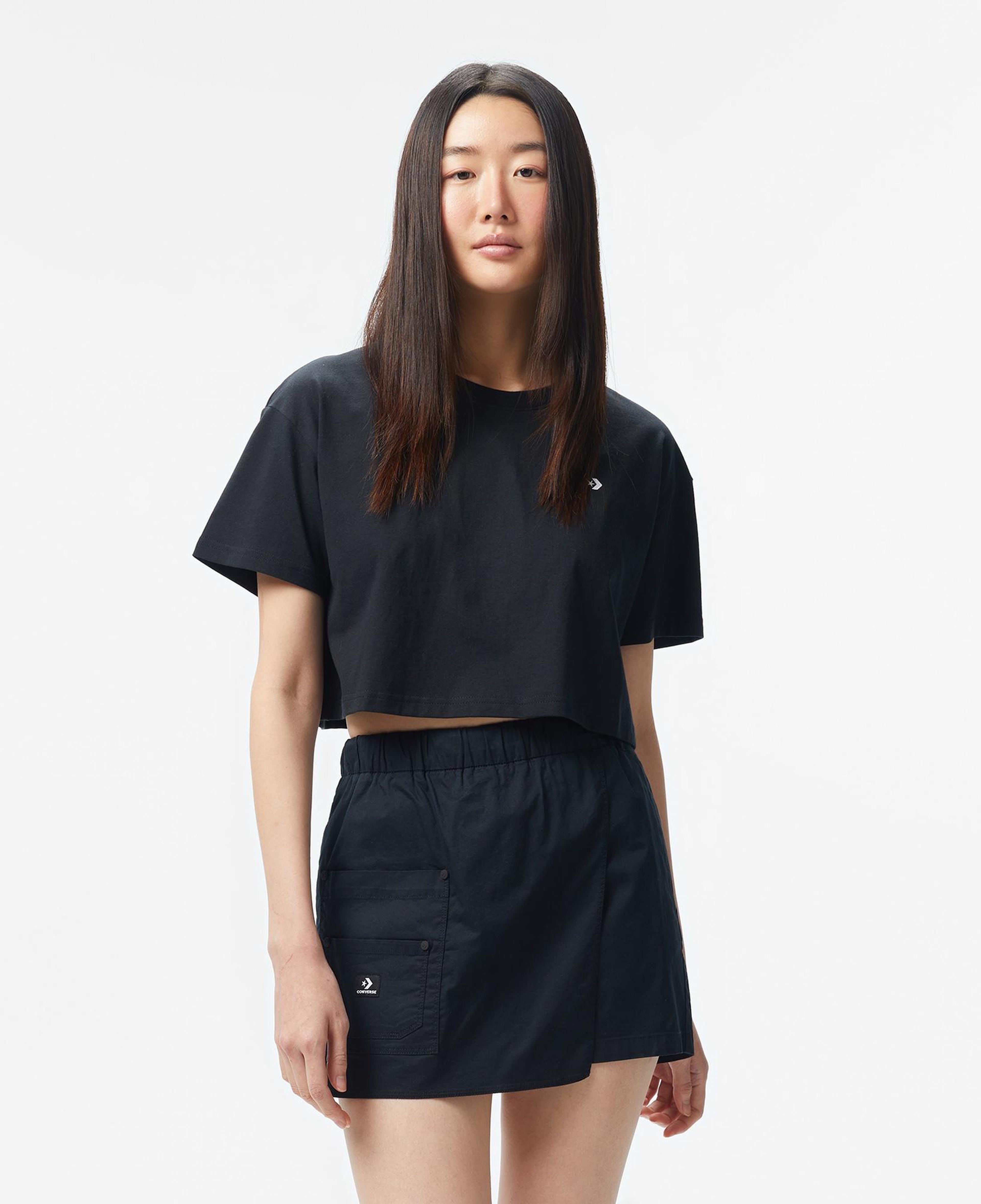 Converse Sporty Boxy Kadın Siyah T-Shirt
